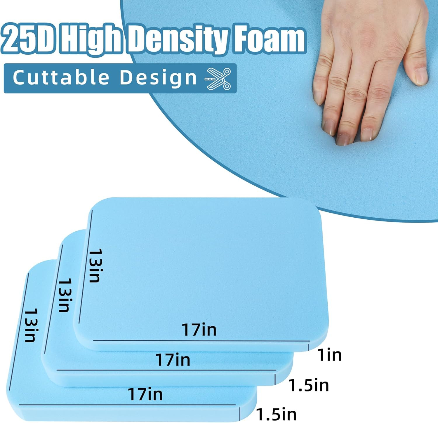 under Mattress Support – 3 High Density Foam Pieces to Fix Mattress Sagging, Can