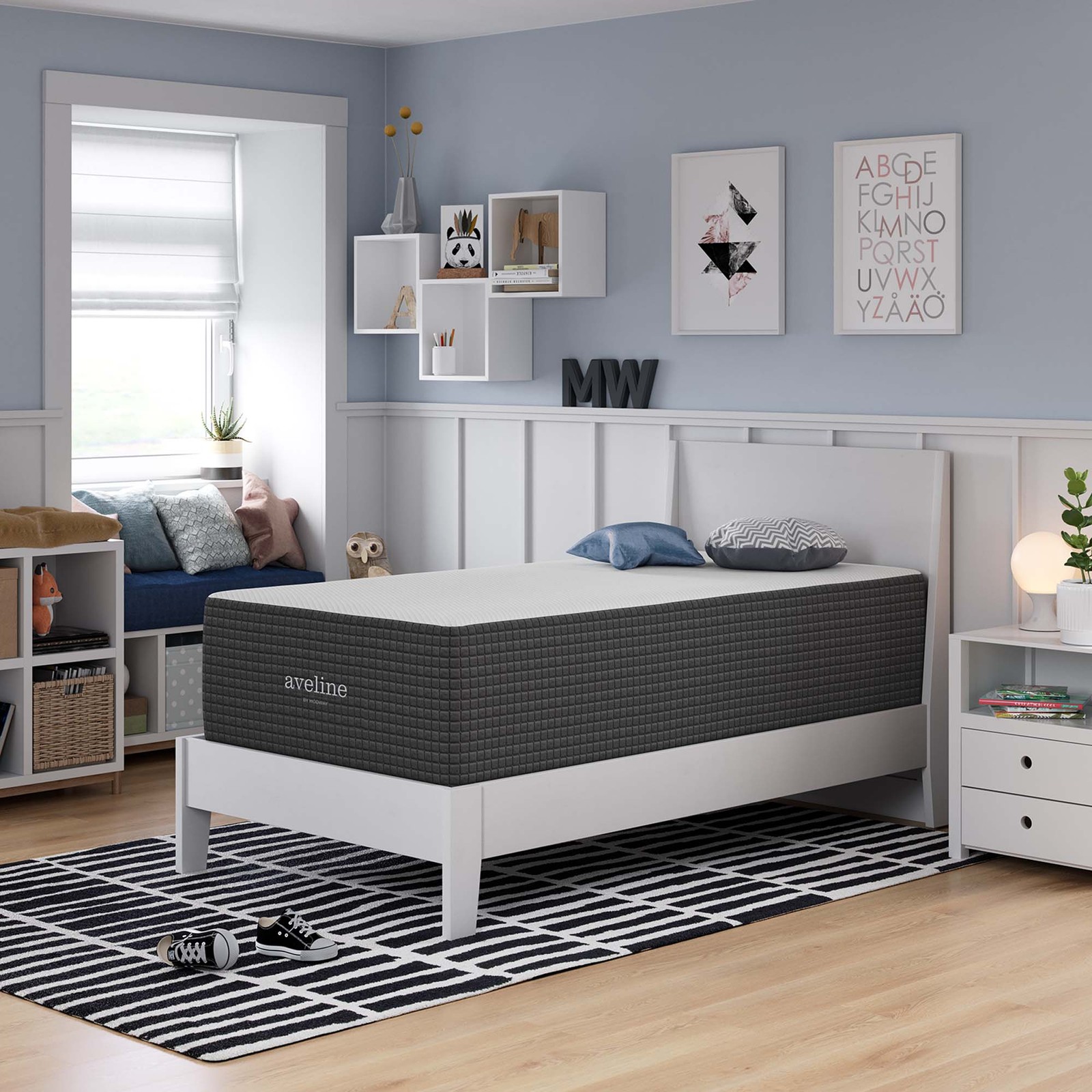 Modway 16” Cooling Gel-Infused Ventilated Memory Foam Twin Mattress