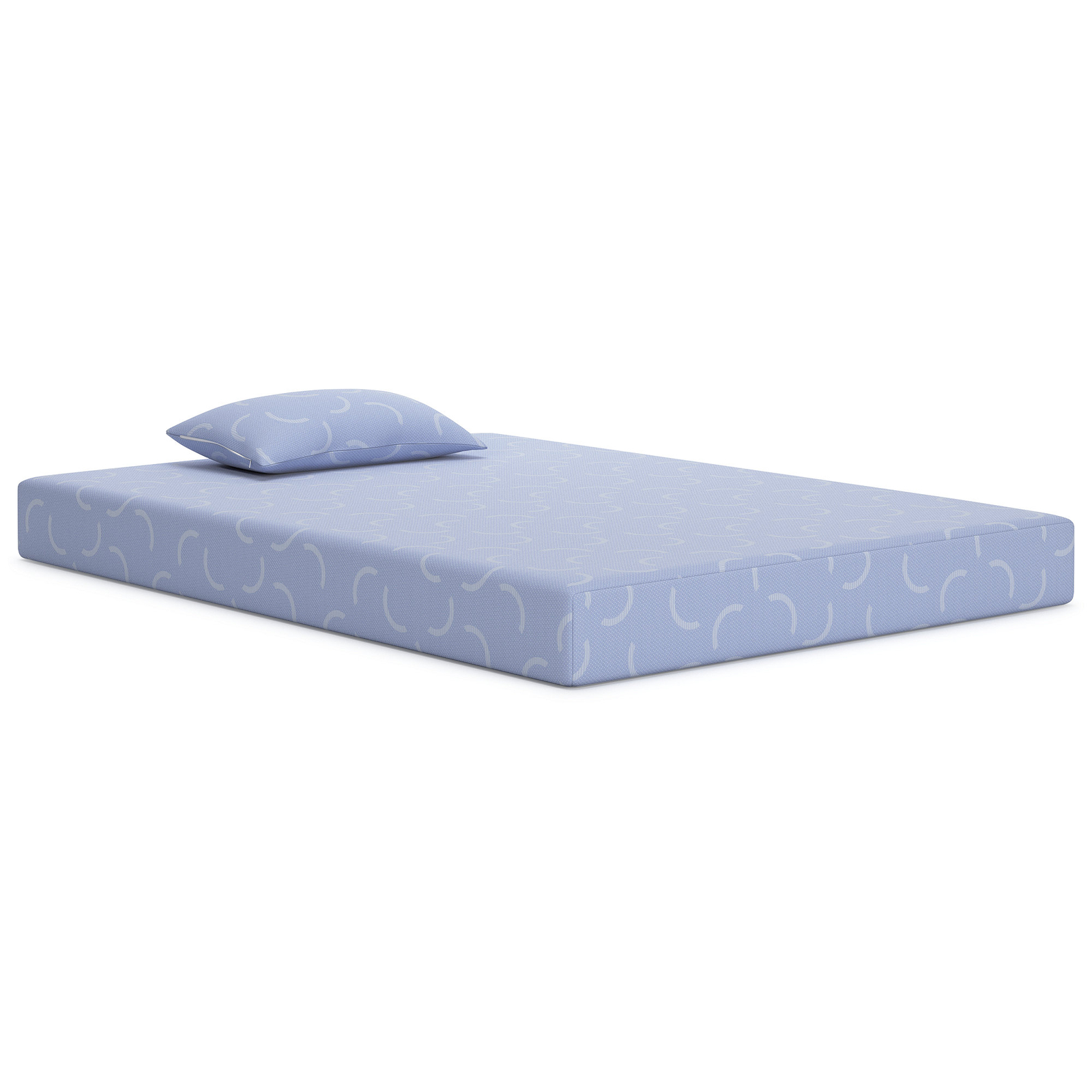 Signature Design by Ashley Twin Size iKidz 7″ Memory Foam Mattress Blue Ocean