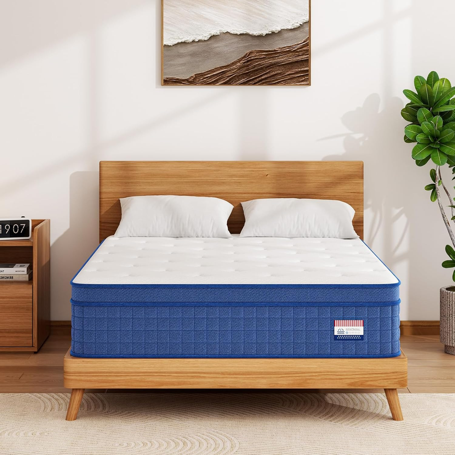 Queen Mattress,10 Inch Hybrid Mattress Queen Size, Individual Pocket Springs