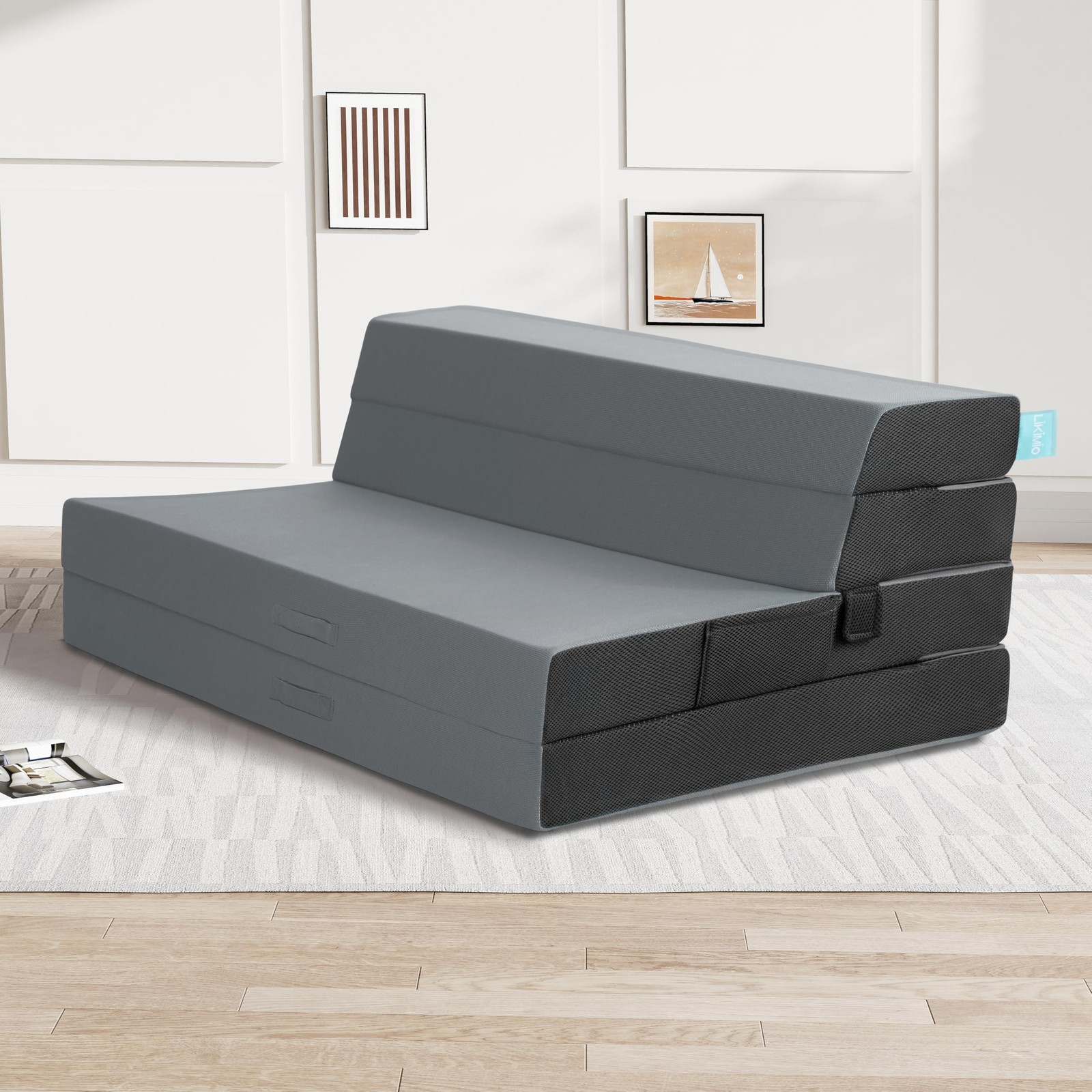 Folding Mattress Full, High Density Foam Mattress with Breathable and Washabl…