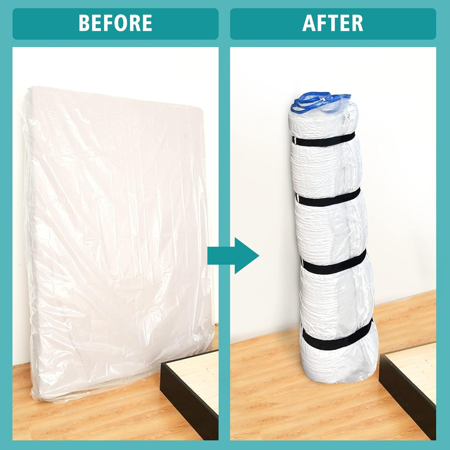 Queen Size Mattress Vacuum Bag for Memory Foam/Latex Mattress Upto 14 Inch, Movi