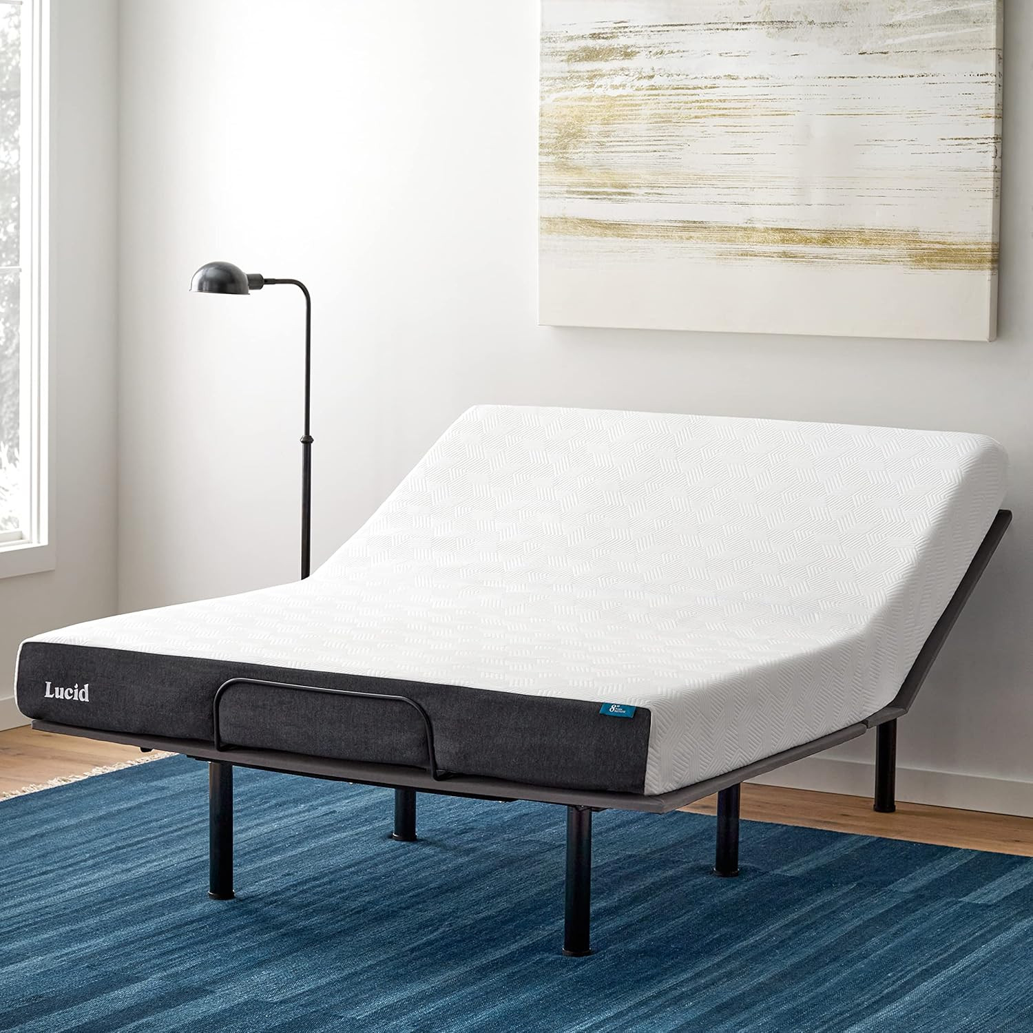 8″ Queen Gel Memory Foam Mattress & Adjustable Bed Base – Easy Assembly