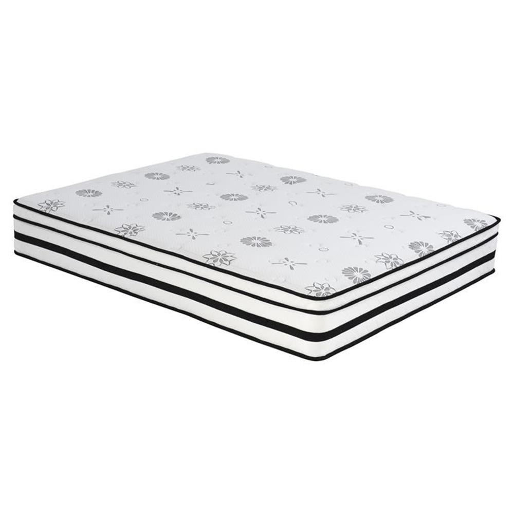 Pemberly Row 12″ Fabric Eastern King Hybrid Mattress in White