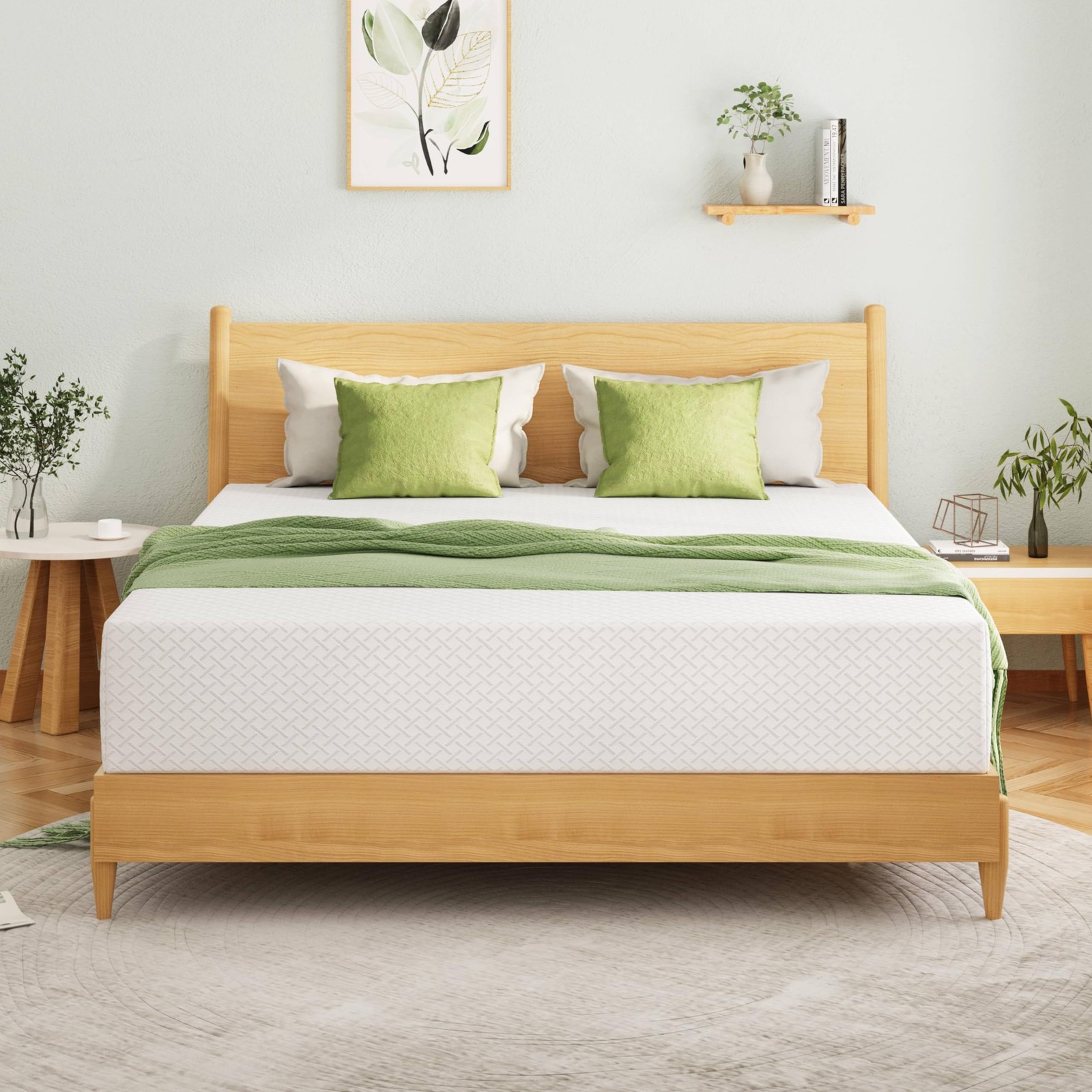 Twin Full Queen King Size Medium Firm White Memory Foam Mattress in a box
