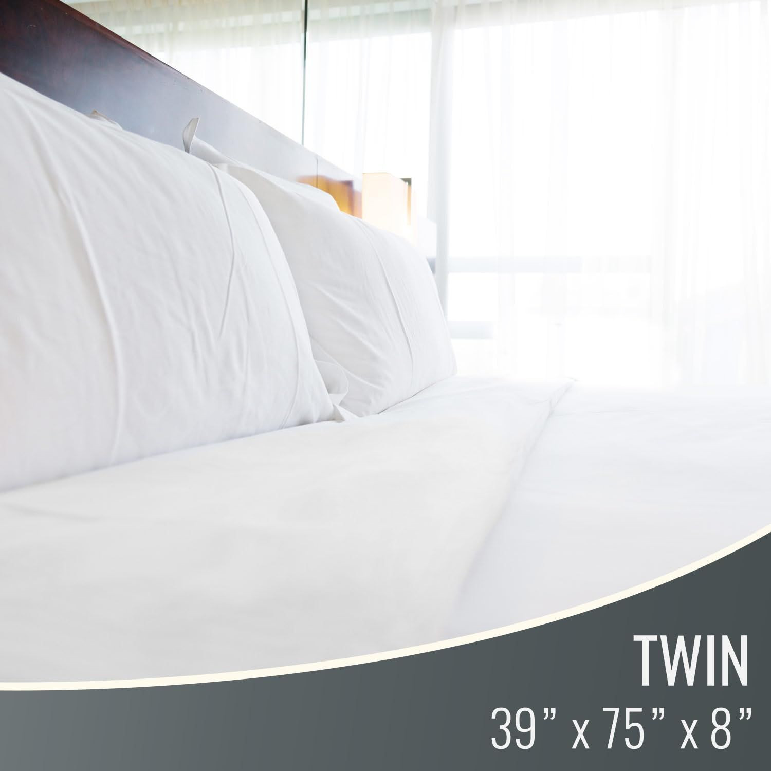 DMI Waterproof Mattress Protector and Cover, Soft, Twin, White