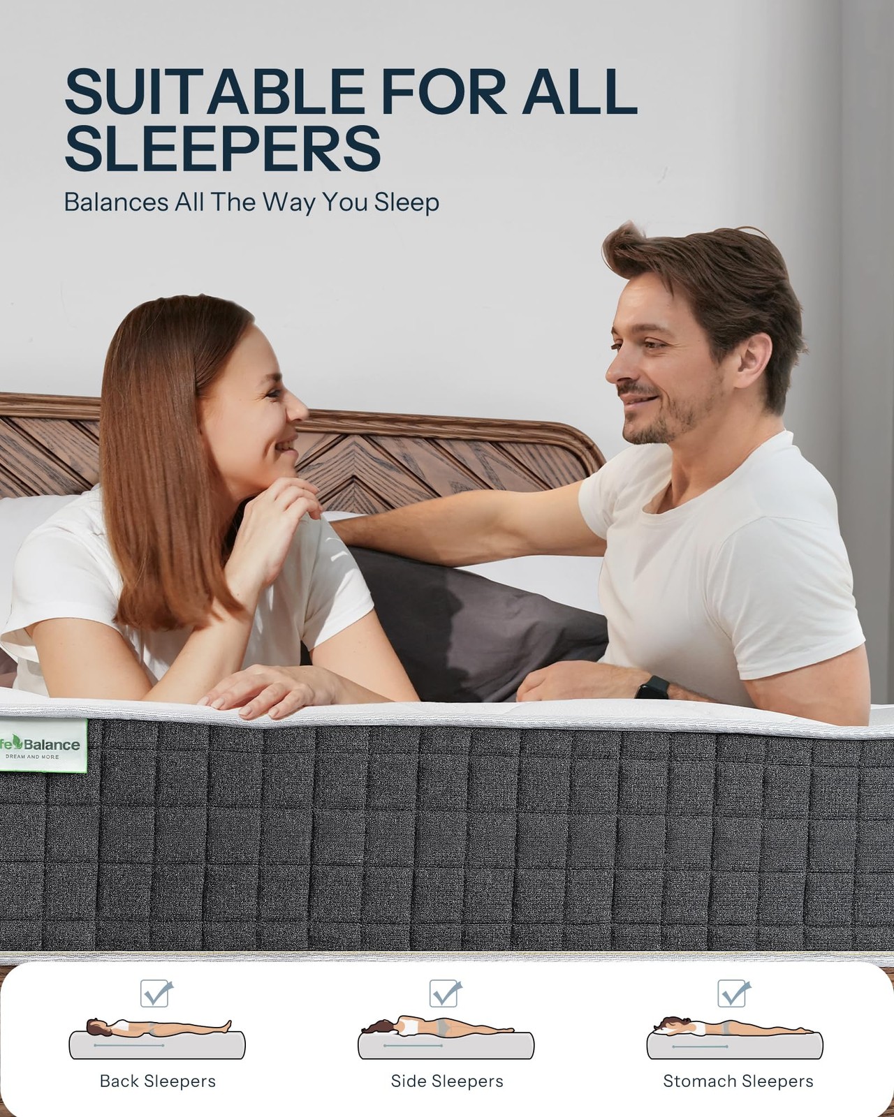 Twin Size Mattresses 12 inch, Made in USA Hybrid Mattress in a Box with Indiv…