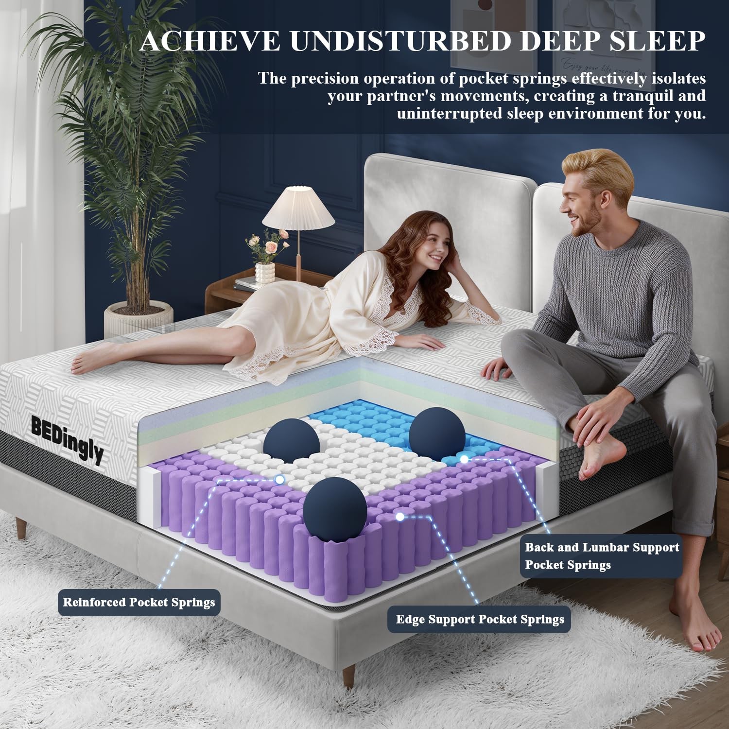 Firm King Mattress 12 Inch (Hotel Collection) Luxury Hybrid King Size Mattres…