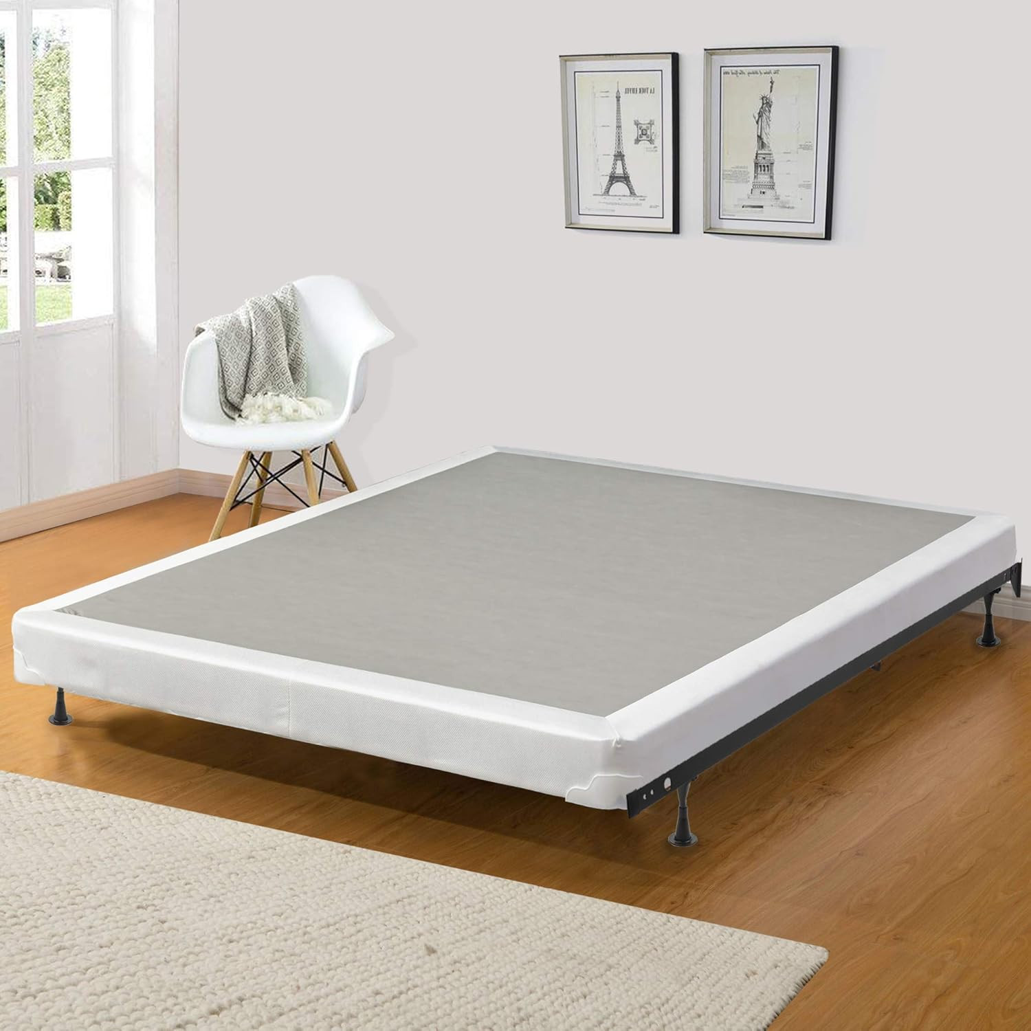 Metal Box Spring/Foundation for Queen Mattress – Mink Color