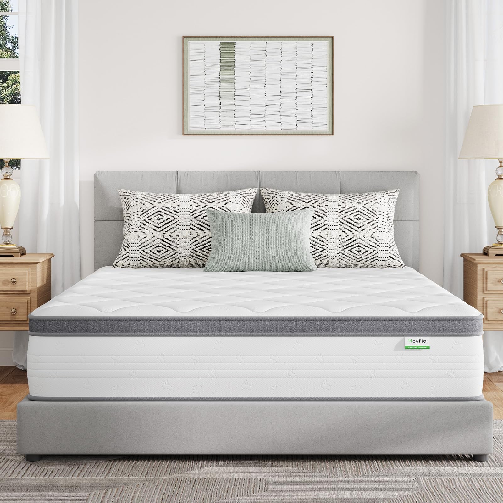Novilla Twin Mattress for Kids, 10 Inch Twin Mattress Hybrid with Individuall…
