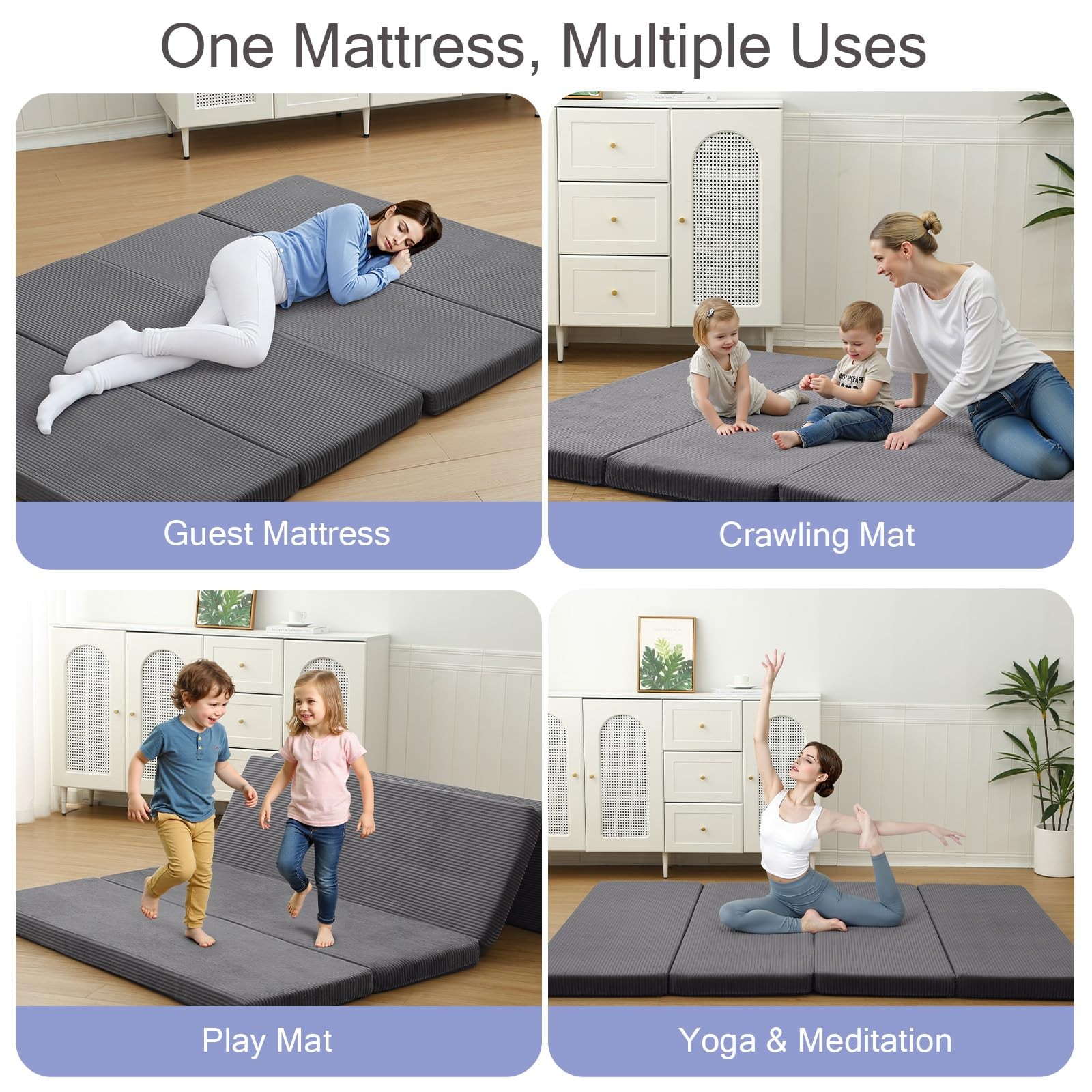 Folding Foam Futon Mattress Full, Foldable Japanese Floor Mattress, Sleeping …