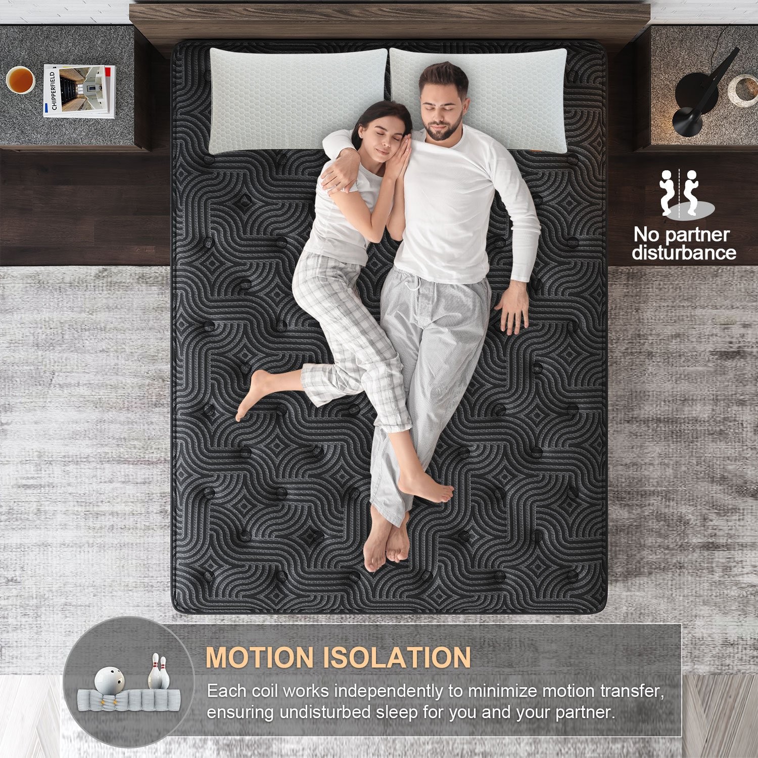 9″ 14″ Twin Full Queen King Size Mattress in a Box Hybrid Spring Gel Memory Foam
