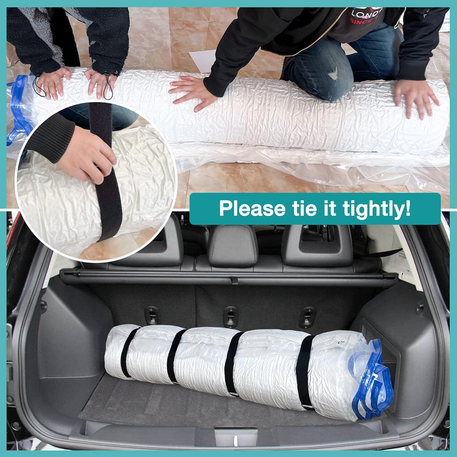 Queen Size Mattress Vacuum Bag for Memory Foam/Latex Mattress Upto 14 Inch, Movi