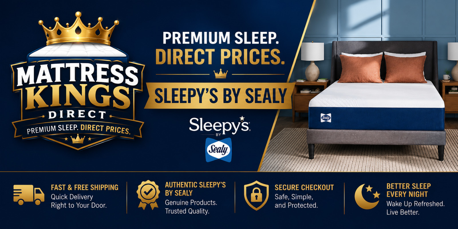 Sleepy’s by Sealy 8″ Memory Foam Firm Queen Size Mattress Bed in a Box New