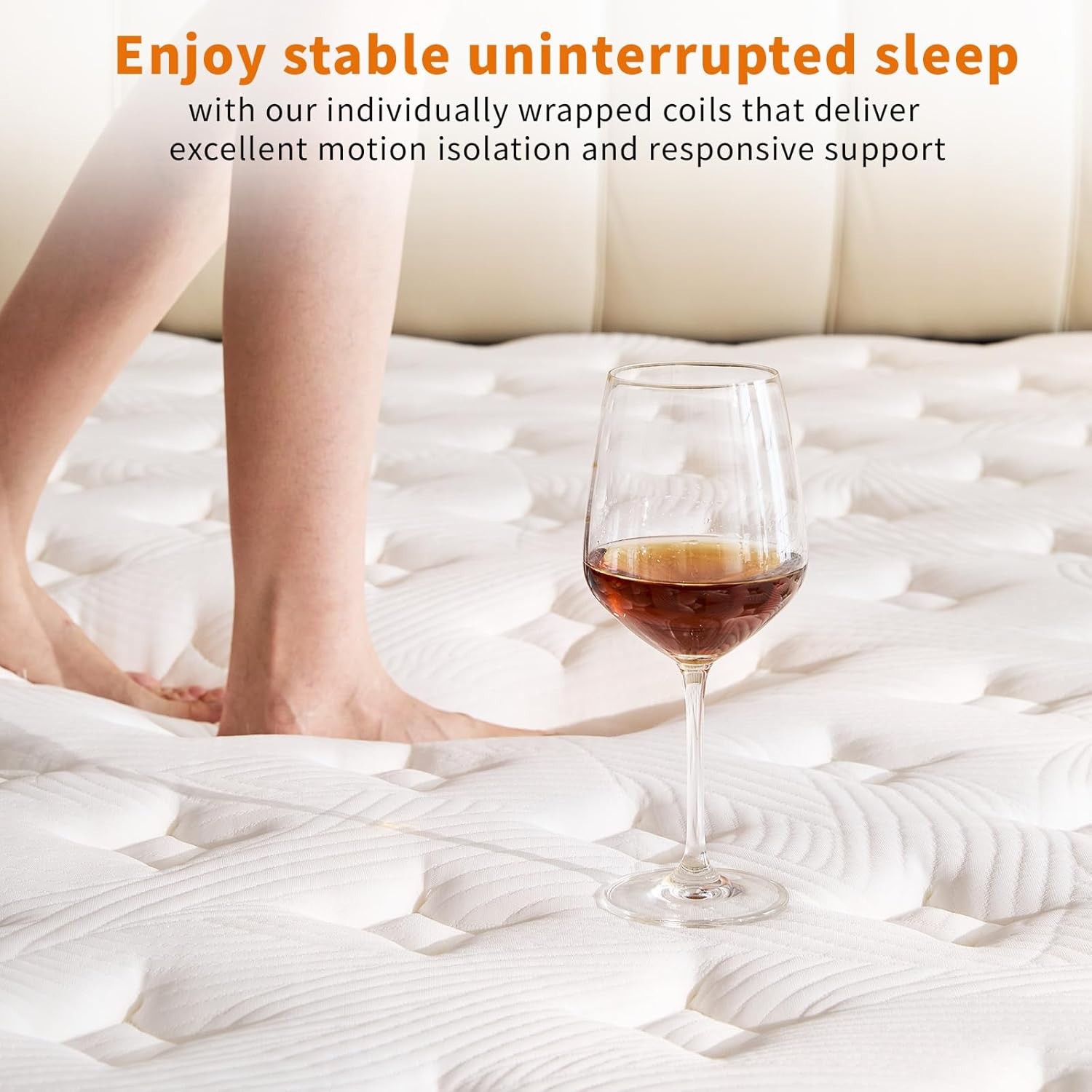 12 Inch Mattress,Medium Firm Hybrid Memory Foam & Pocket Springs for Pressure Re