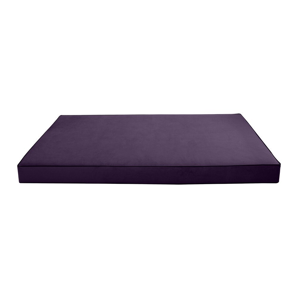 Contrast Pipe 6″ Twin-XL 80x39x6 Velvet Indoor Daybed Mattress COVER ONLY-AD339