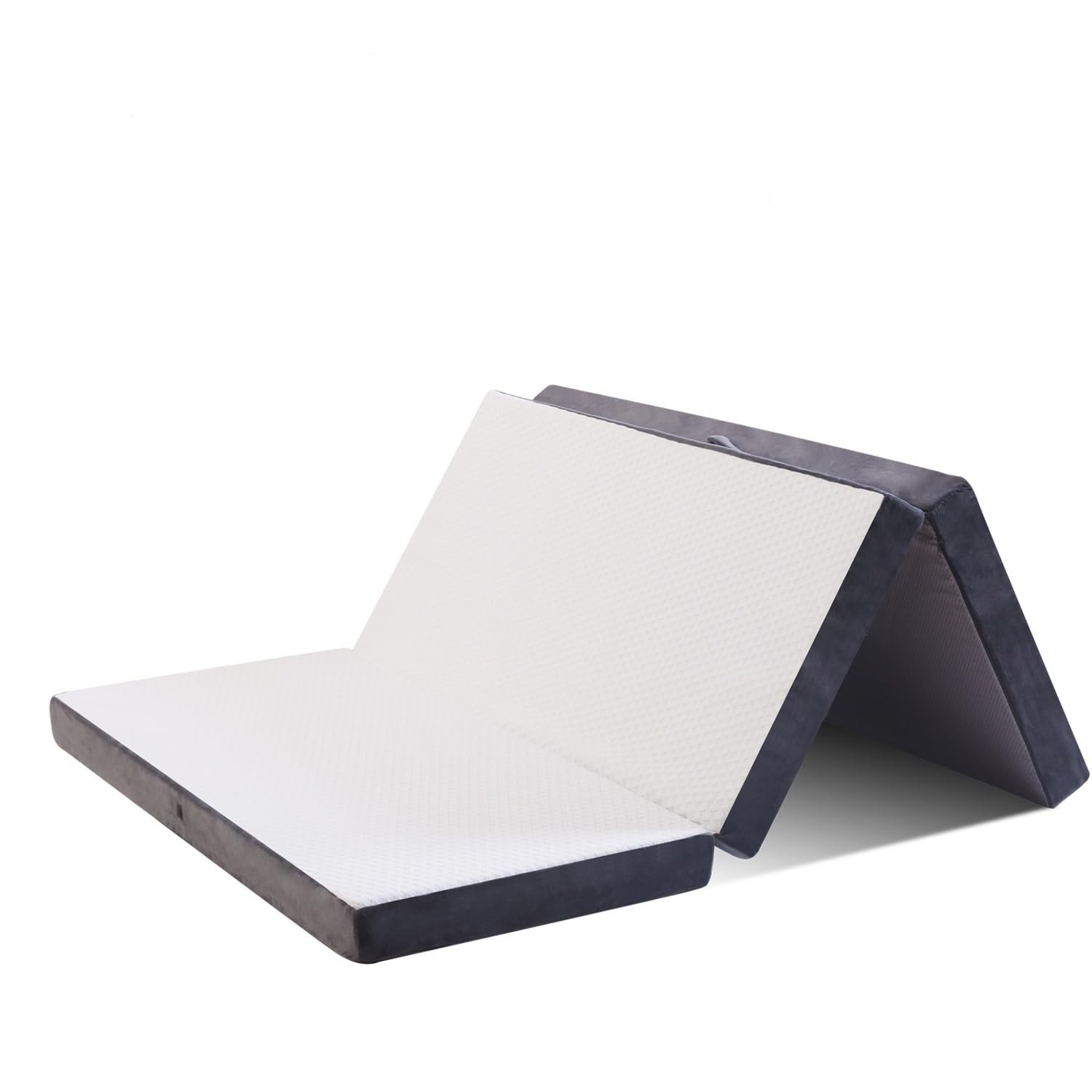 Folding Foam Mattress 4 Inches King Size Foldable Floor Mattresses with Colla…