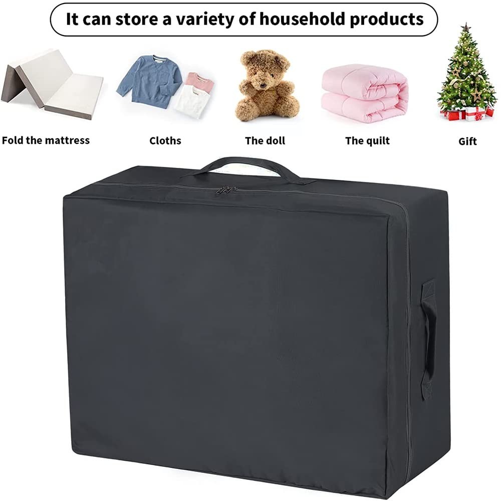 Tri-Fold Mattress Carry Case Bag Waterproof Foldable Memory Foam Narrow Twin …