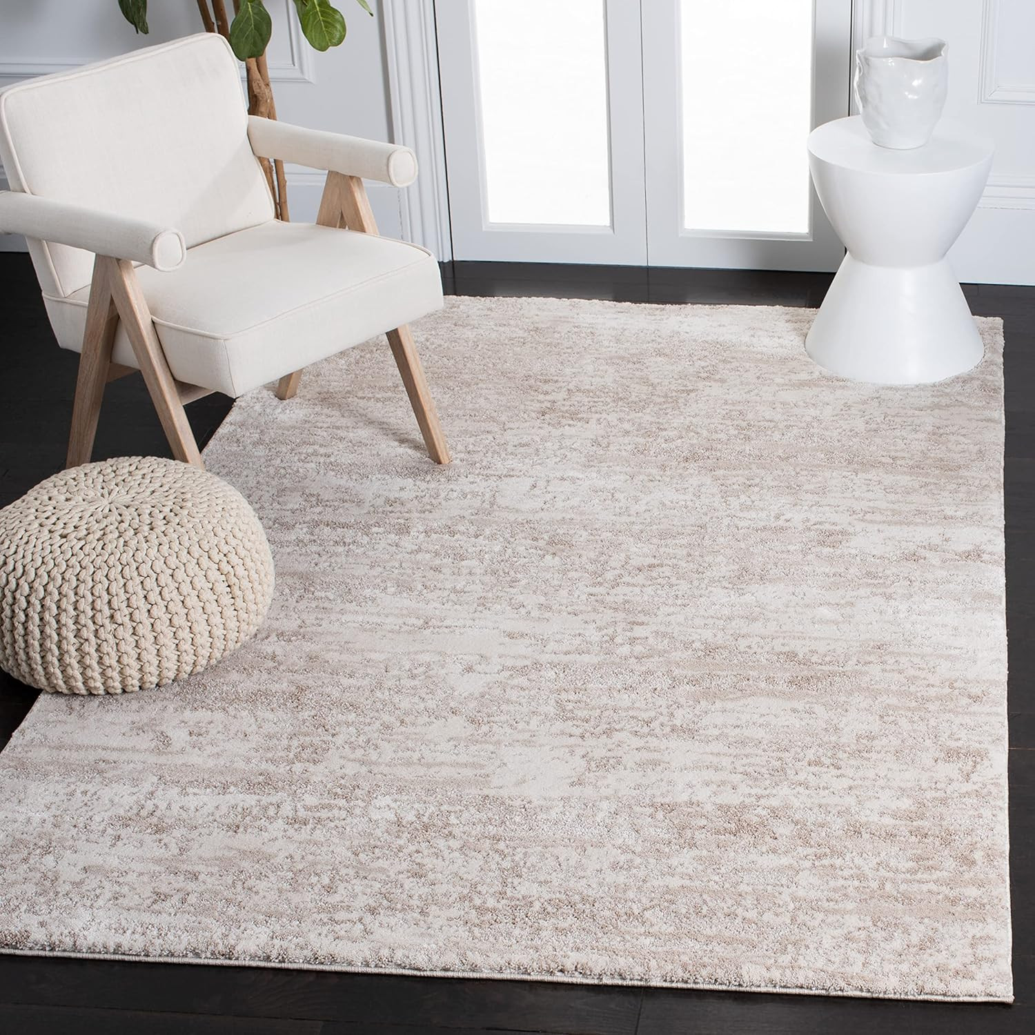 Century Collection Area Rug – 9′ X 12′, Ivory & Beige, Modern Abstract Design, N