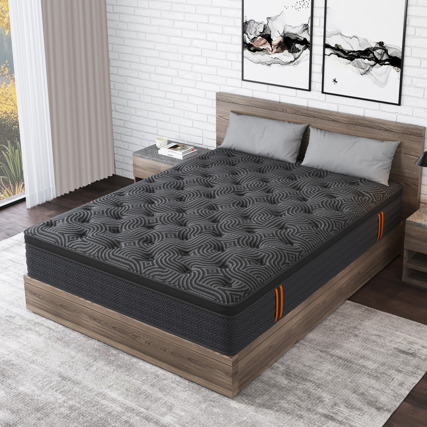 9″ 14″ Twin Full Queen King Size Mattress in a Box Hybrid Spring Gel Memory Foam