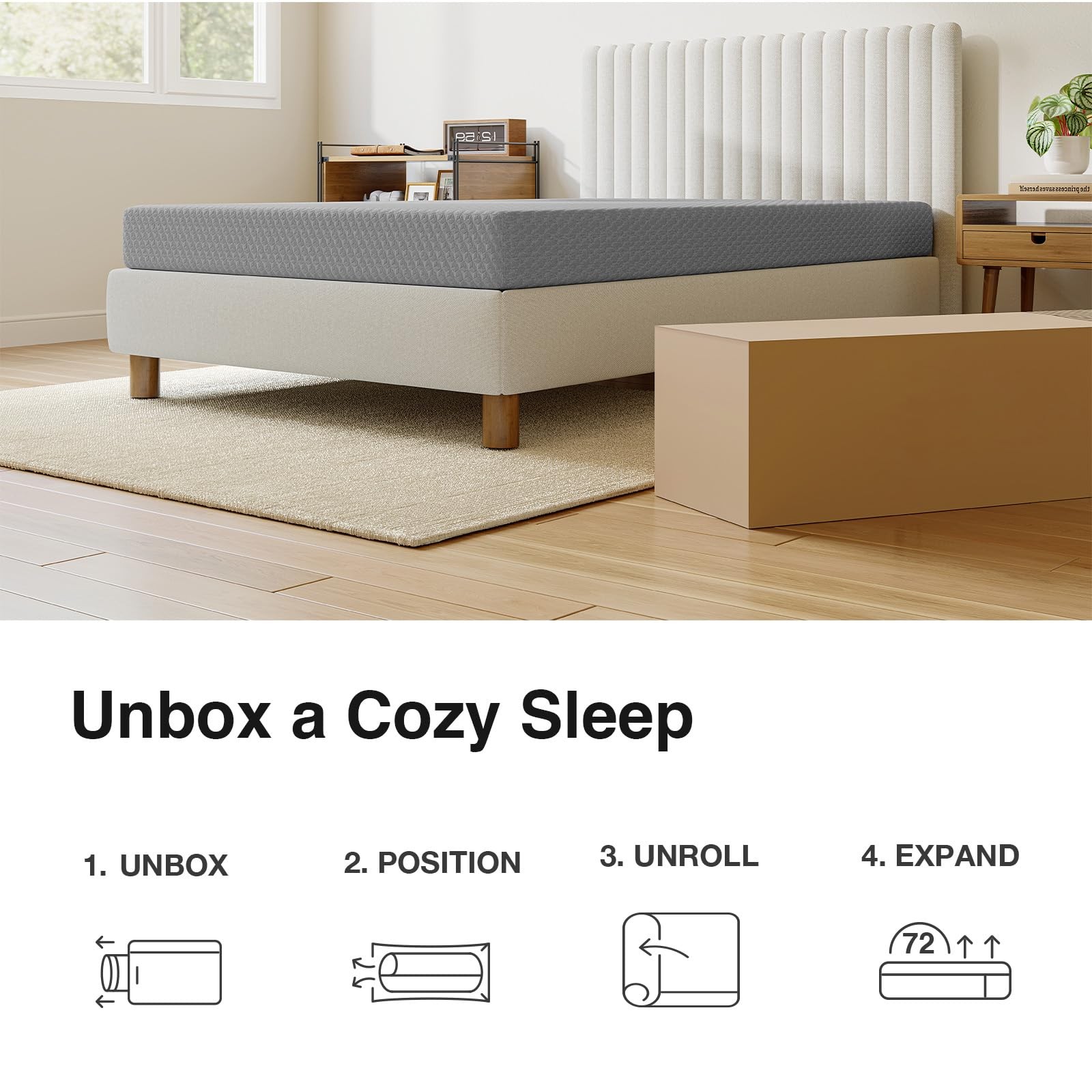 6 Inch Twin Mattress in a Box, Cooling Twin Memory Foam Mattress for Pressure…