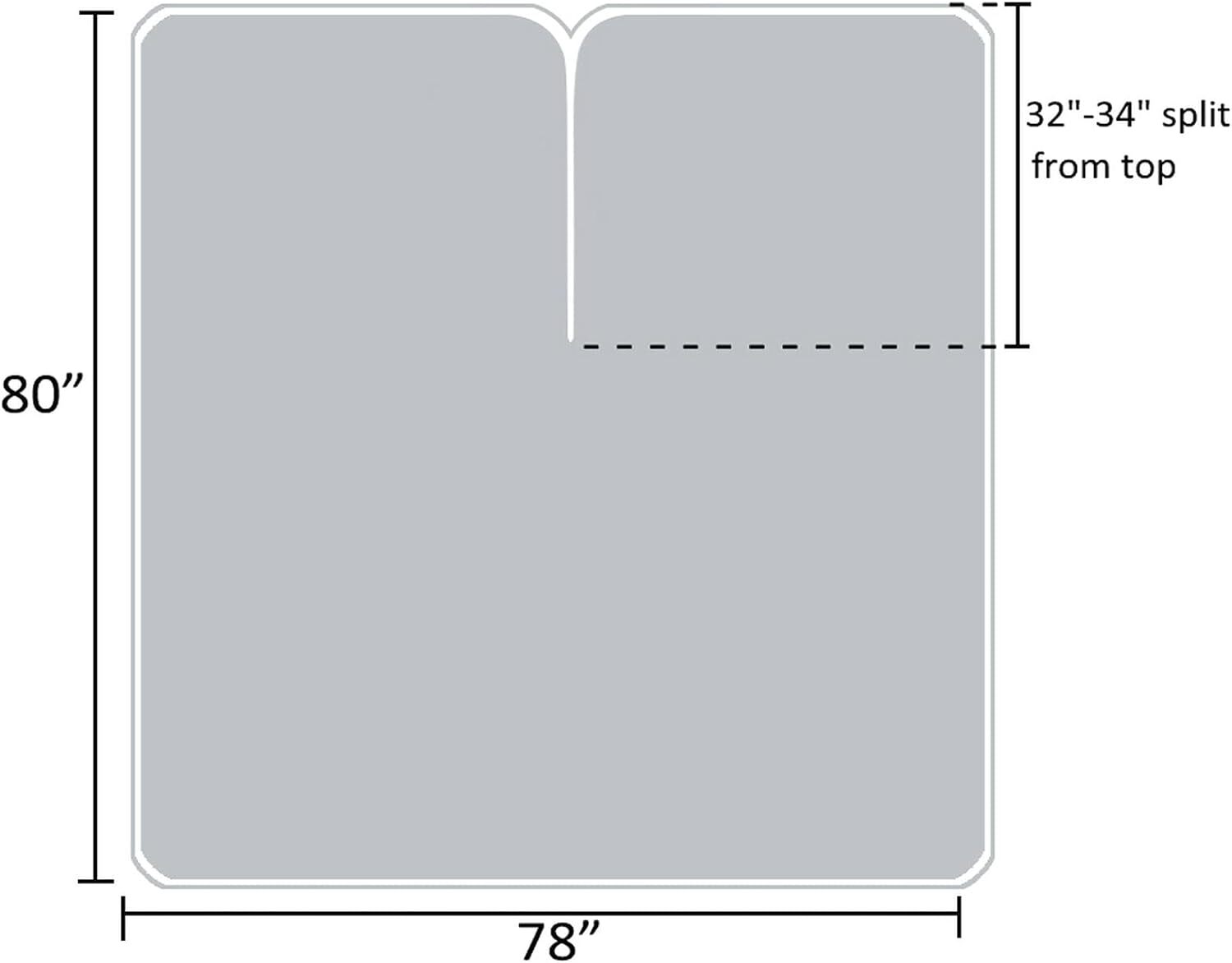 Waterproof 32-34 Split Top King 32-34" from King, White
