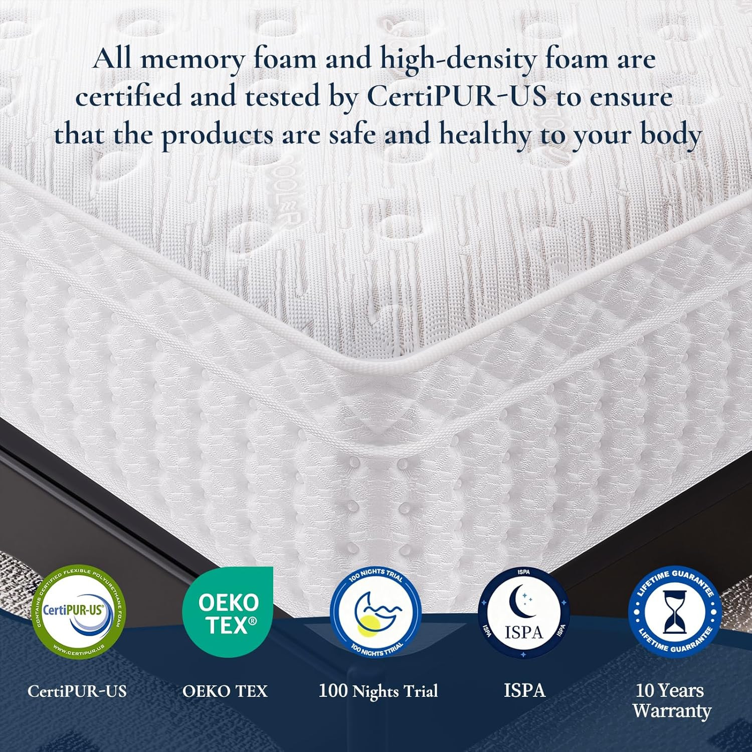 14 Inch Queen Mattress, Plush Hybrid Mattresses with Gel Memory Foam in a Box, I