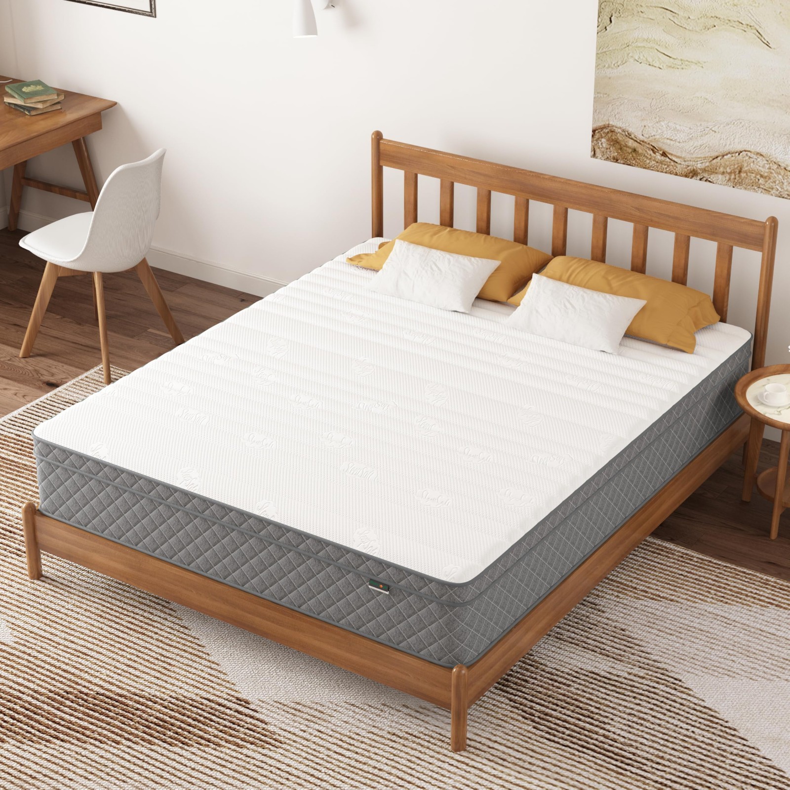 12″ Cooling Gel Memory Foam Pocket Spring Hybrid Full Mattress in a Box, Medium