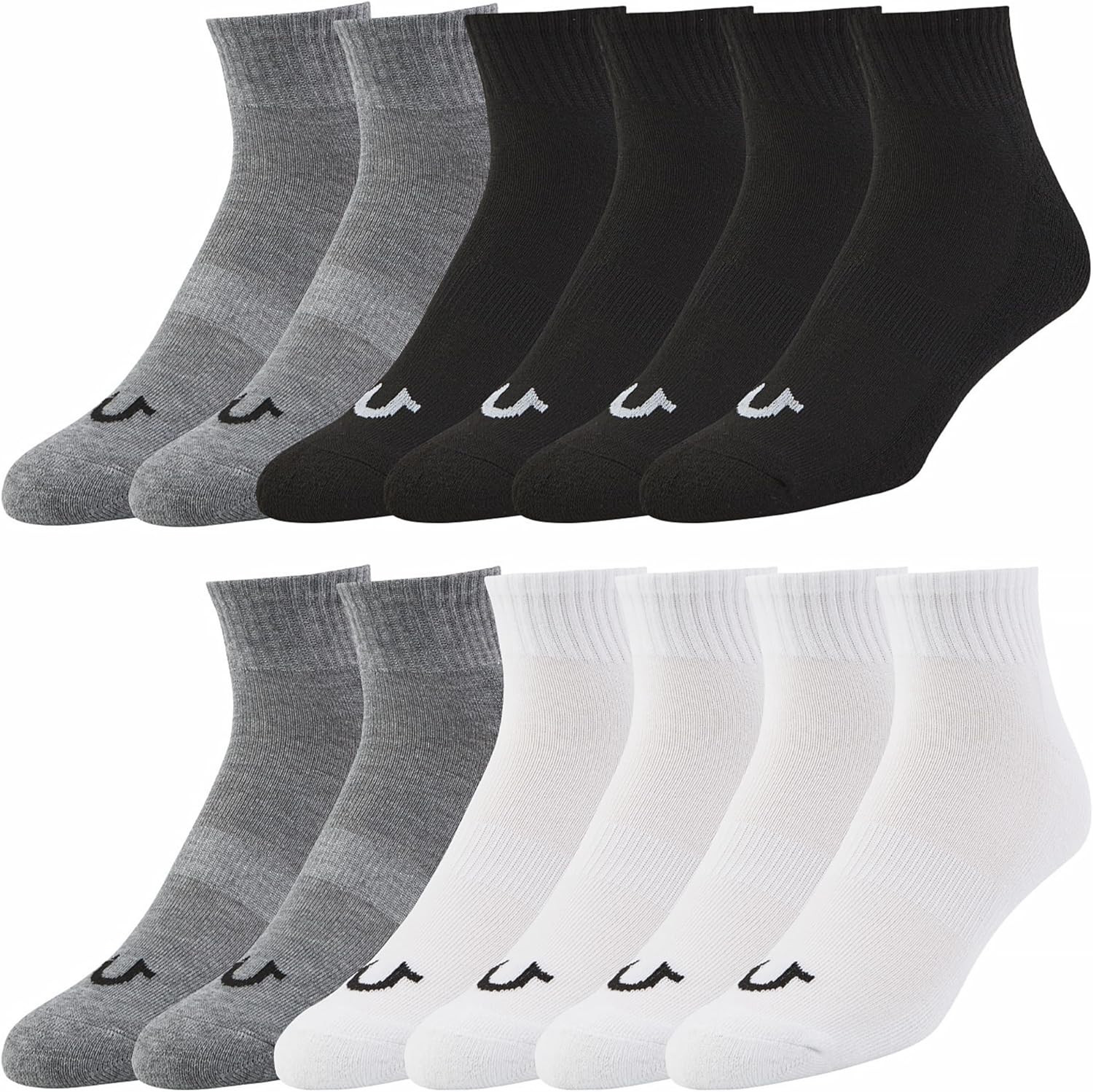 Mens Socks Ankle Socks for Men 6 & 12 Pairs Quarter Premium Athletic Shoe Size 8