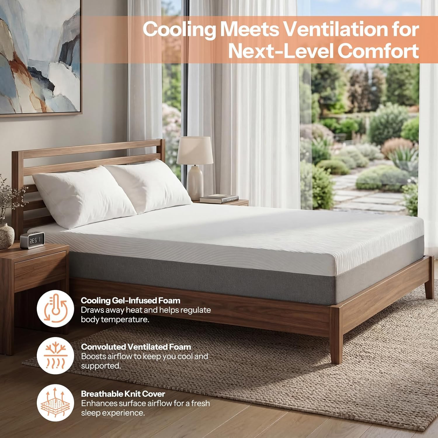 Cooling Gel Memory Foam Twin Mattress – Pressure Relief & Motion Isolation