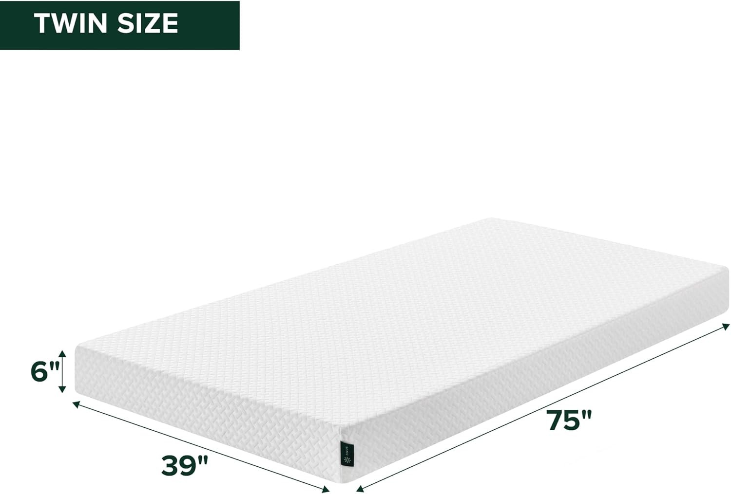 6 Inch Twin Cooling Essential Memory Foam Mattress [NewVersion] Fiberglass Free