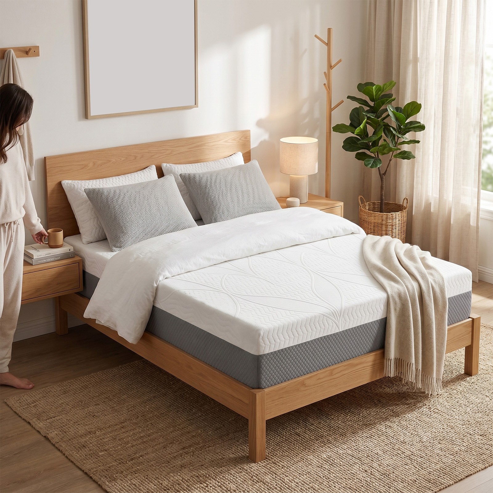 12inch Queen Size Mattress 4 Layer Soft Memory Foam Mattress Safety Certified