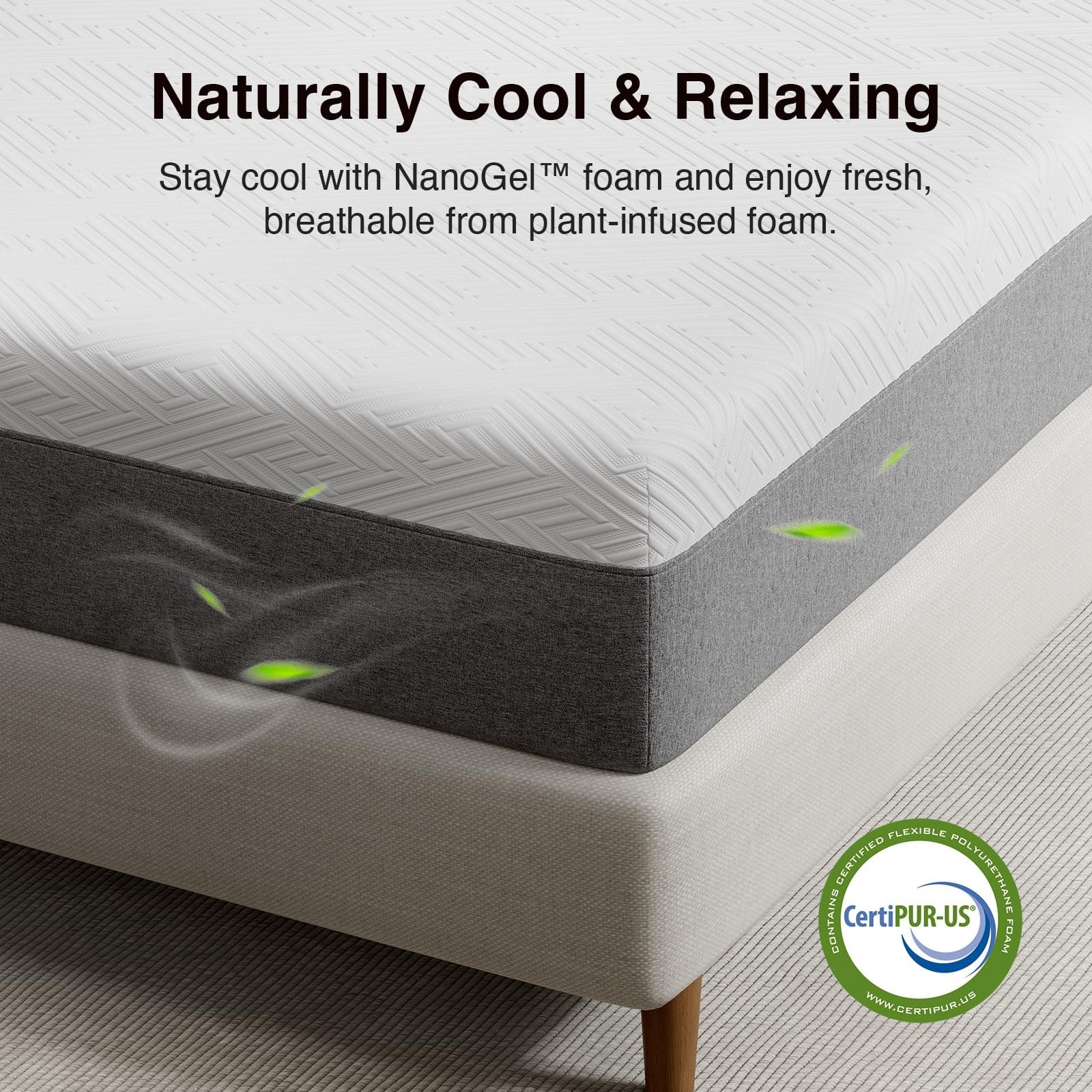 10 Inch Twin Size Memory Foam Mattress in a , Back Pain & Body , Grey, CertiP…
