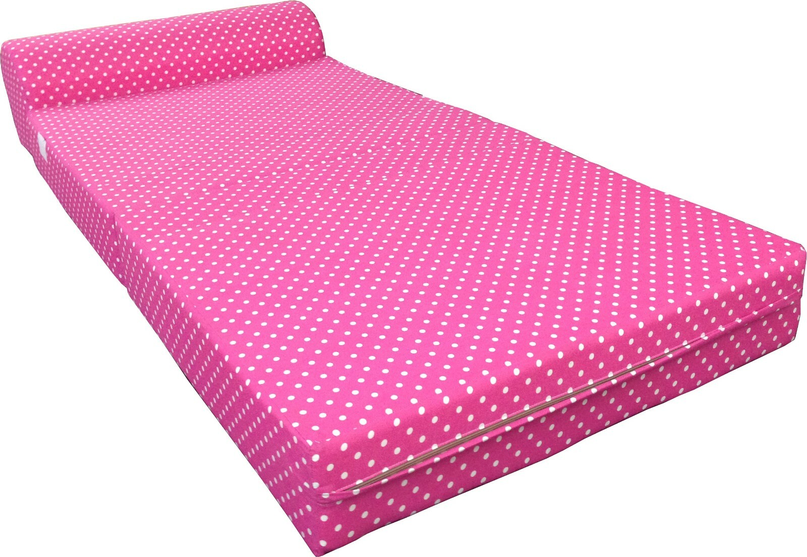 Twin Portable Flip Sleeper Chair Folding Foam Beds, 6x32x70 Polka Dots Pink