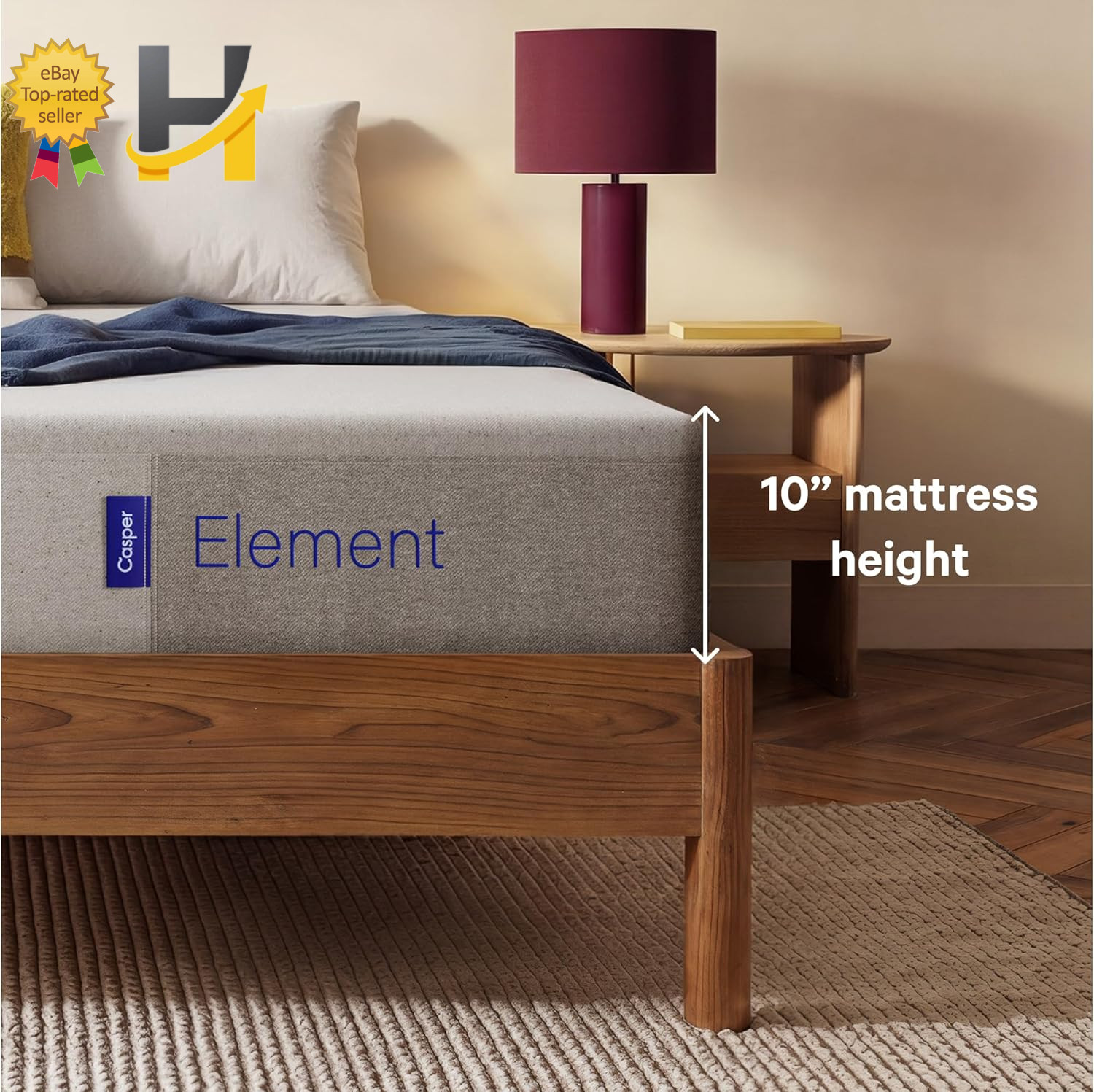 Casper Sleep Element Queen Mattress – Medium Feel – Motion Isolation – Breathabl