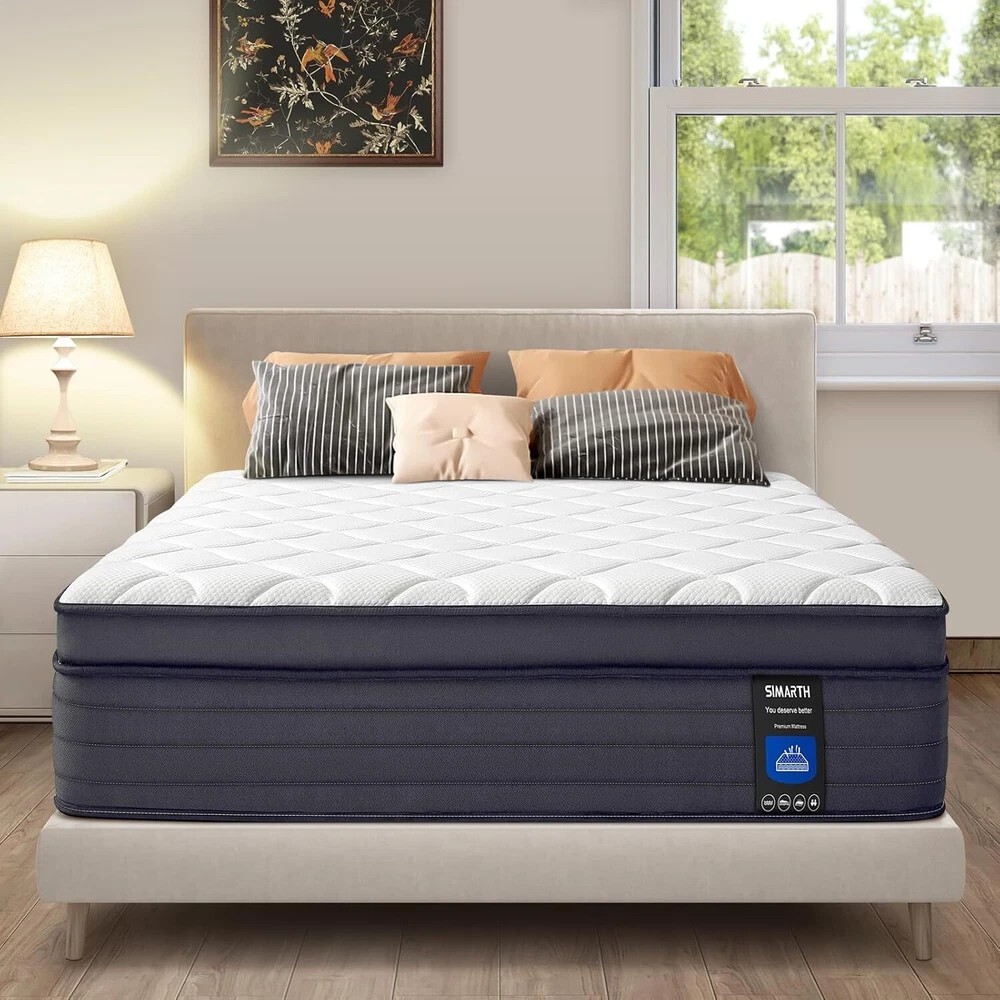 QUEEN Colchon Gel Memory Foam Hibrido Cama SIN DOLOR ESPALDA Suave EN OFERTA 14″