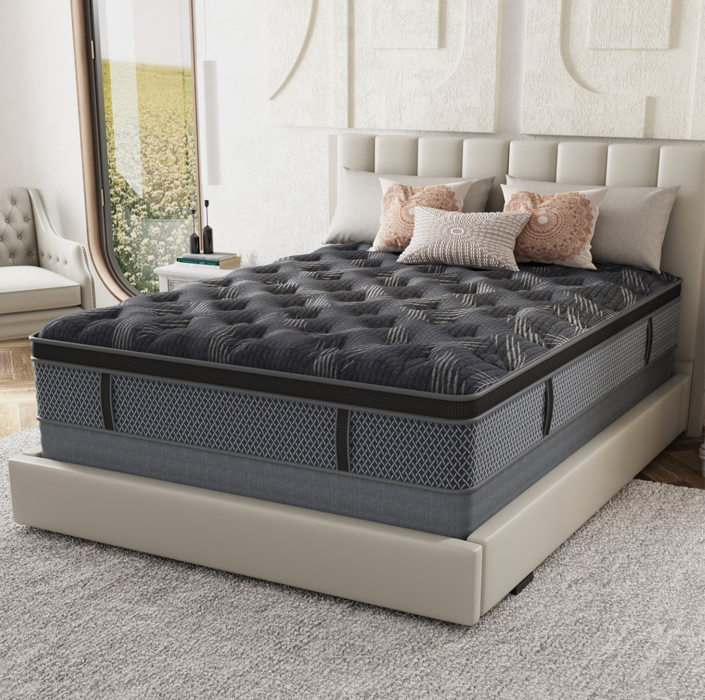 10″ Colchones FULL Size De Espuma 10 Pulgadas Memory Foam Mattress Hybrid Bed