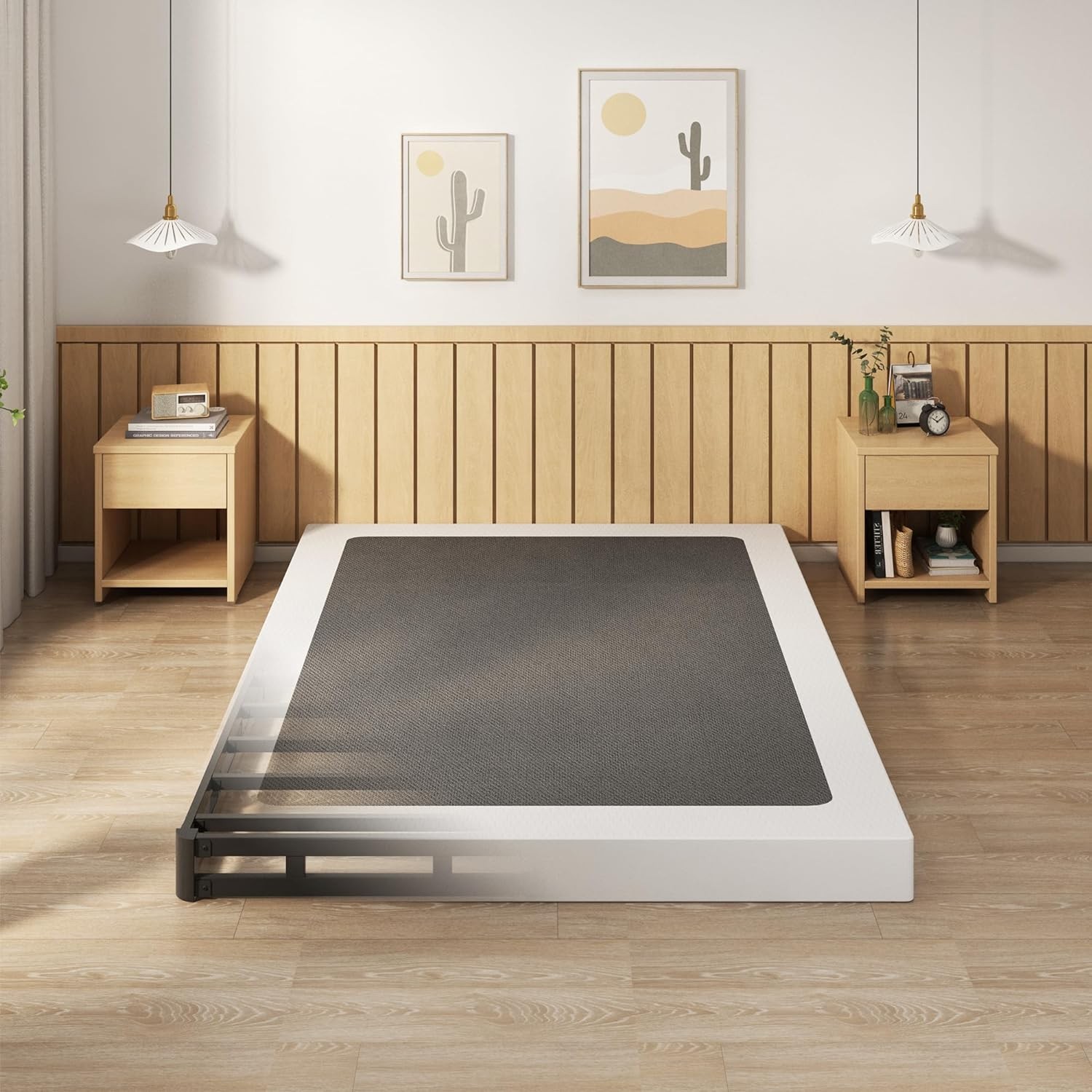 EMODA 4 Inch California King Box Spring Bed Base, King, 4