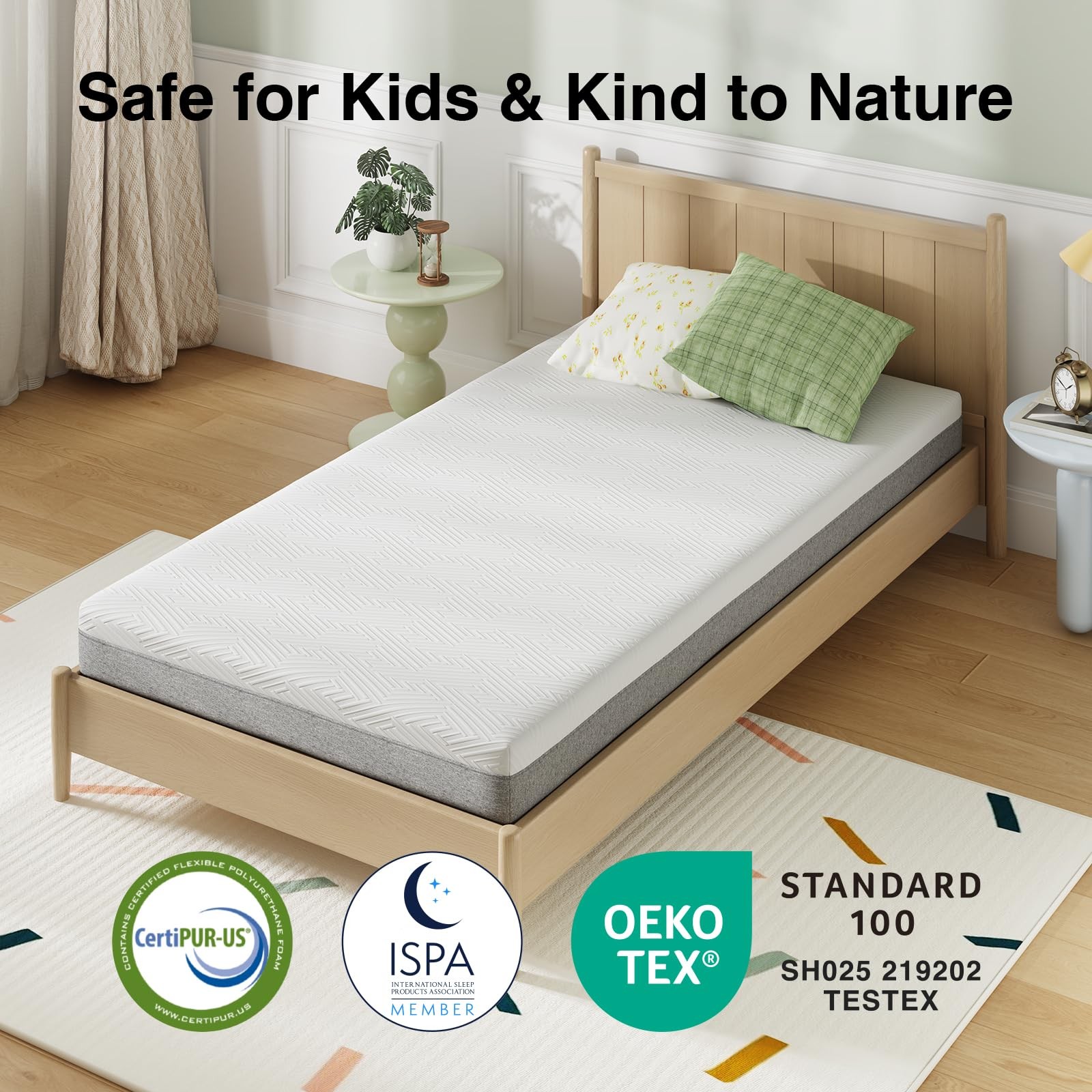 Twin Size Mattress, 6 Inch Twin Mattress for , -Infused Memory Foam Mattresse…