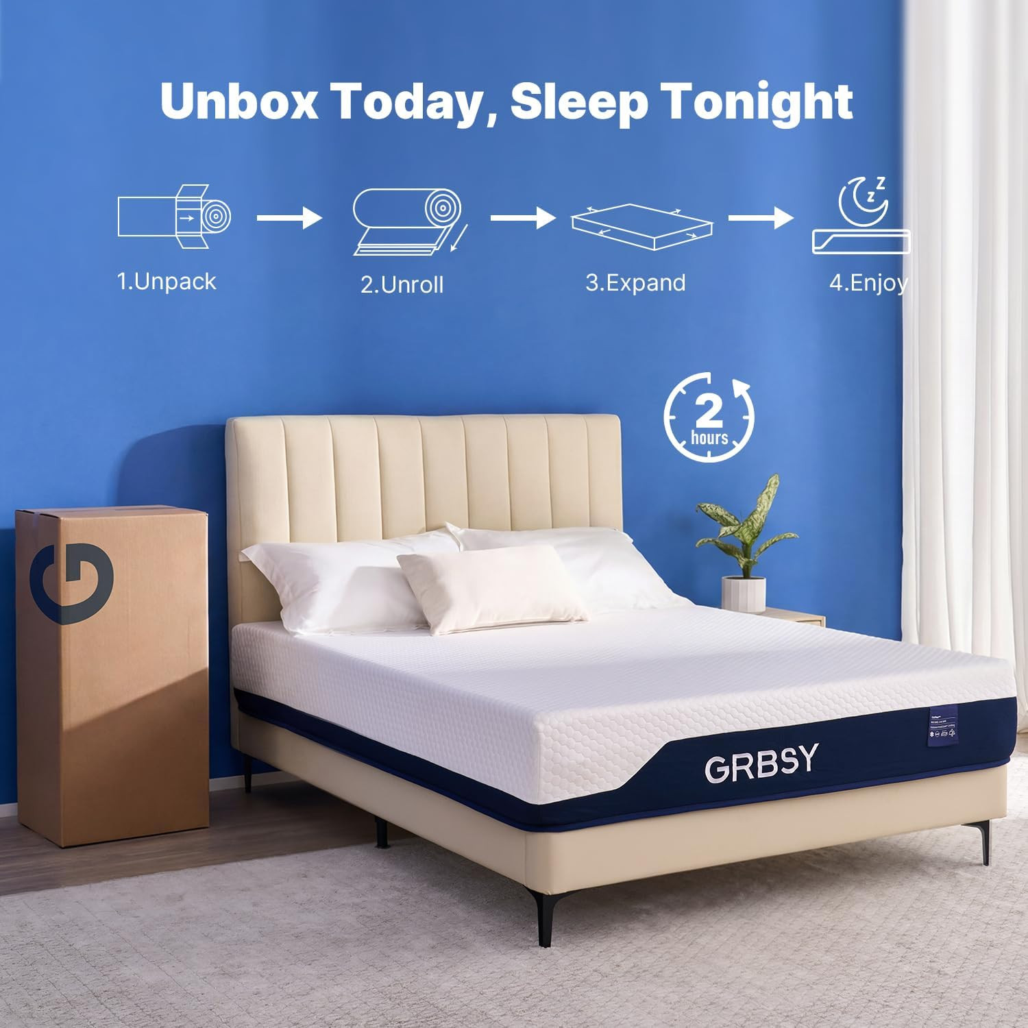 Cooling Gel Memory Foam California King Mattress – Firm & Washable Cover