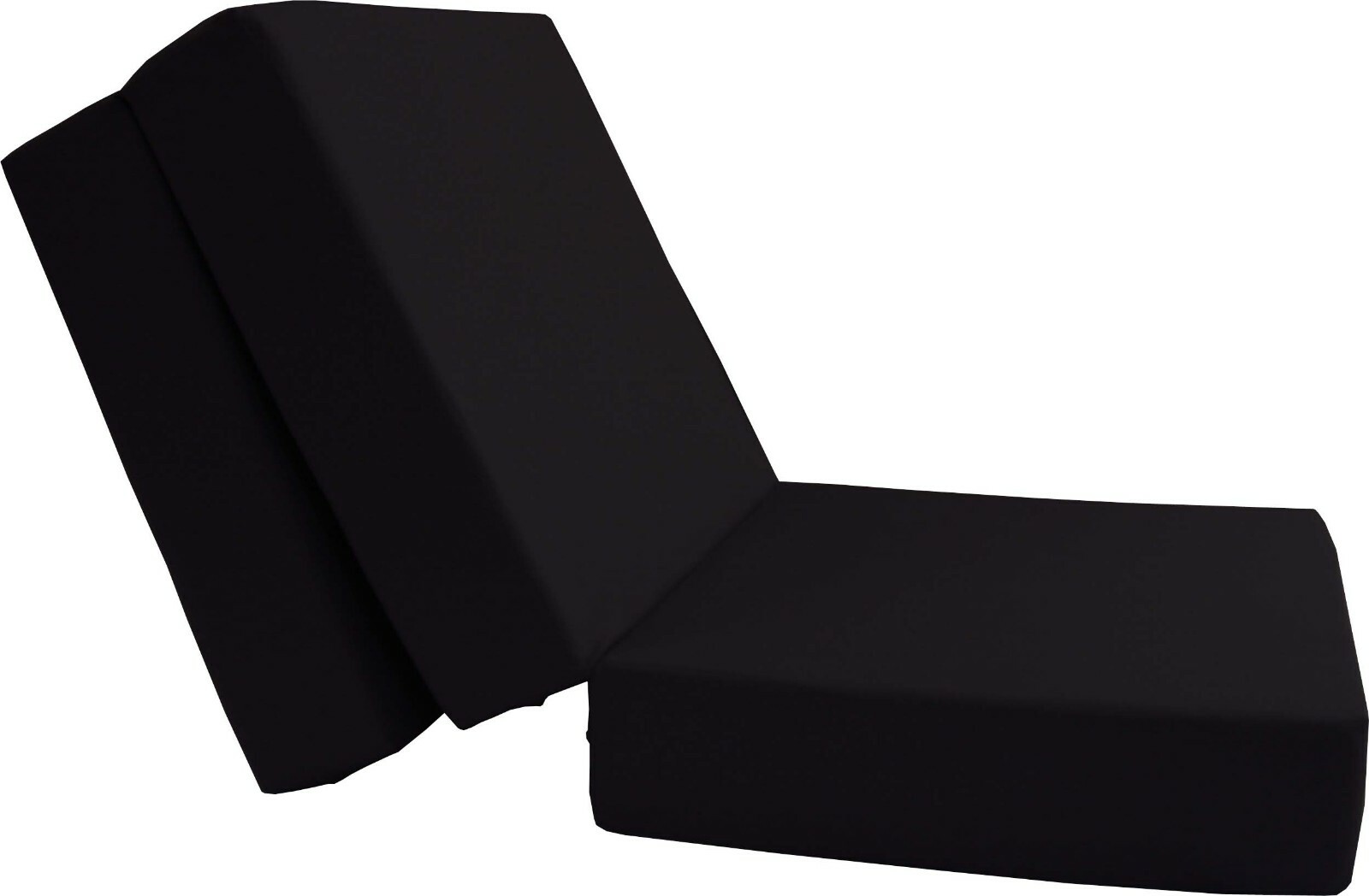 Shikibuton Trifold Foam Beds 1.8 lbs Density, Folding Mattress 6x27x75, Black