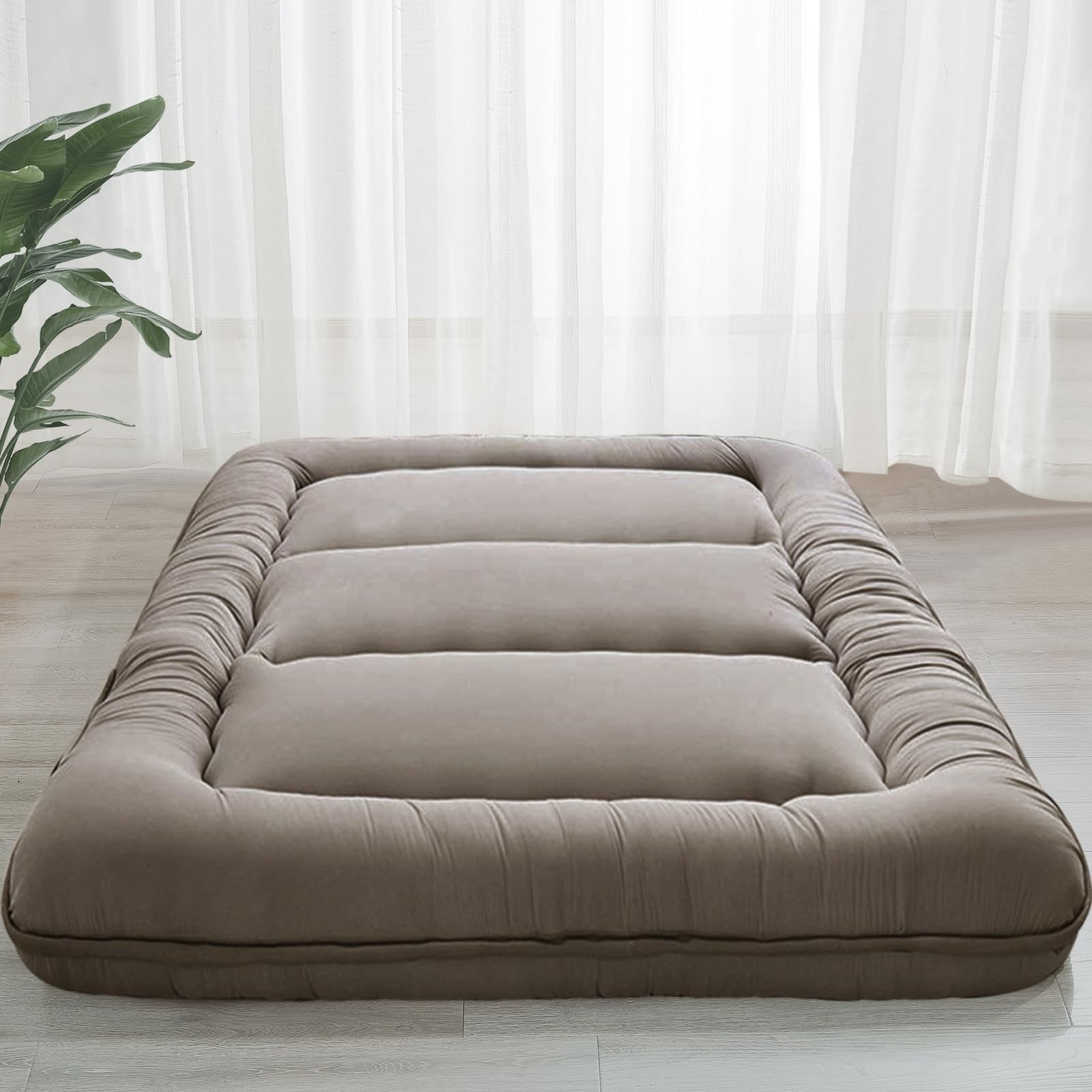 6″ Extra Thick Japanese Floor Mattress Futon Mattress, Foldable Tatami Pad fo…