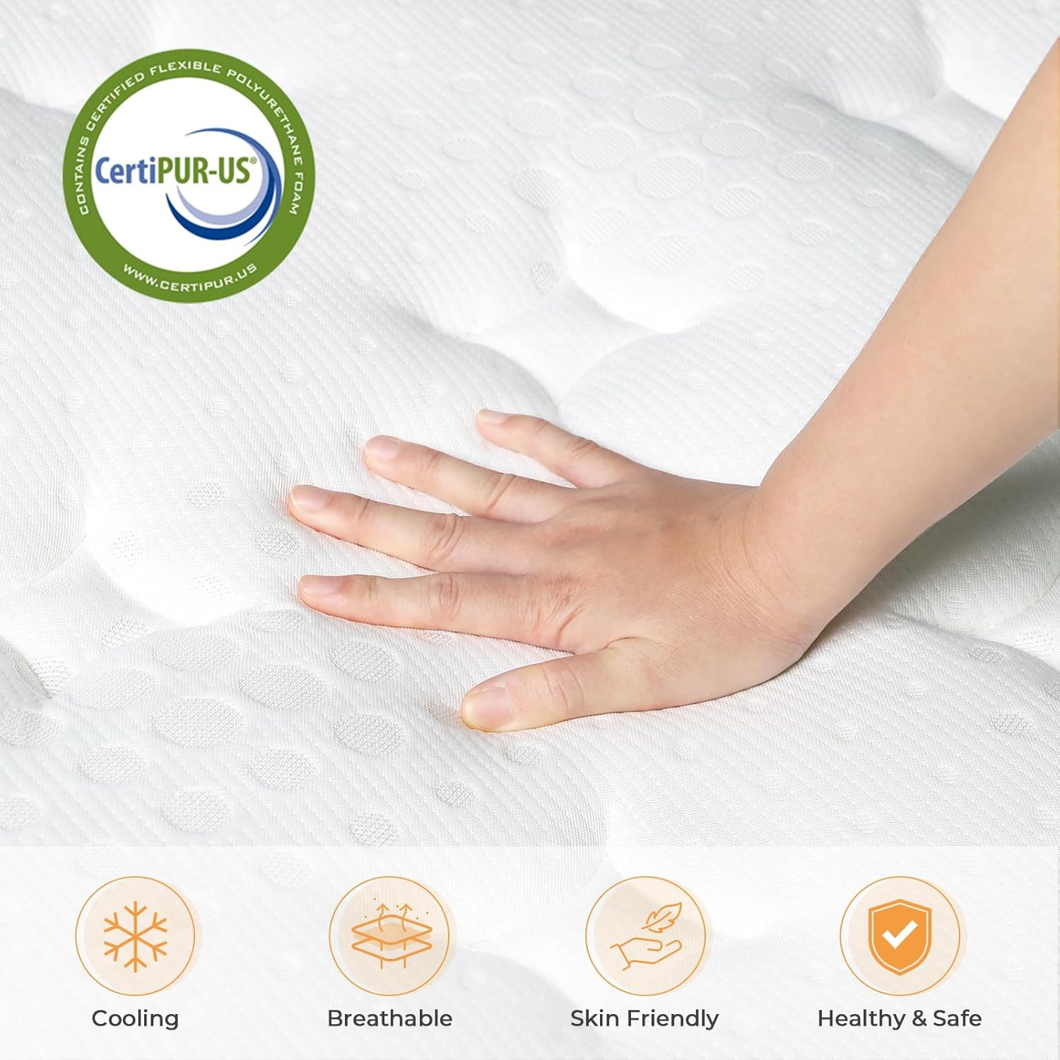Vesgantti Twin Mattress, 12 Inch Memory Foam Hybrid Mattress in a Box with Indiv
