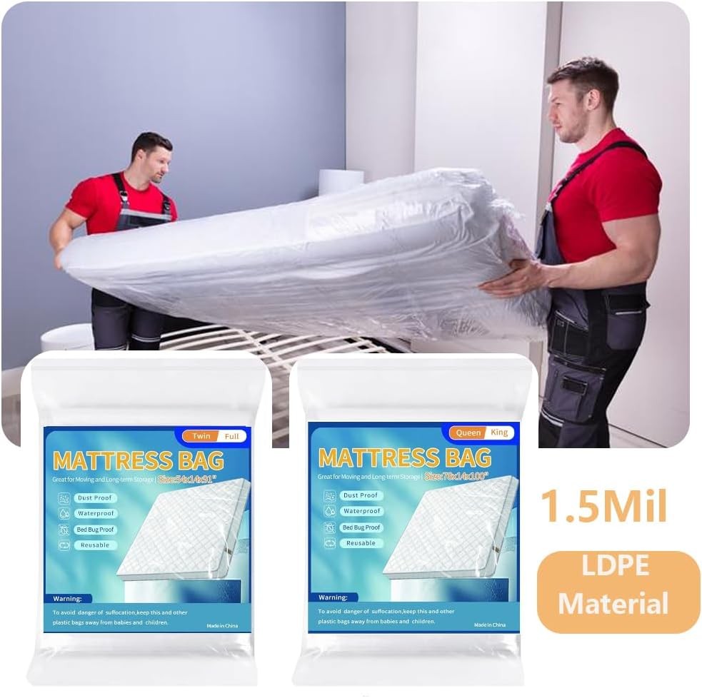 Mattress Bags for Moving Storage,Mattress Protector Cover, Waterproof Mattress