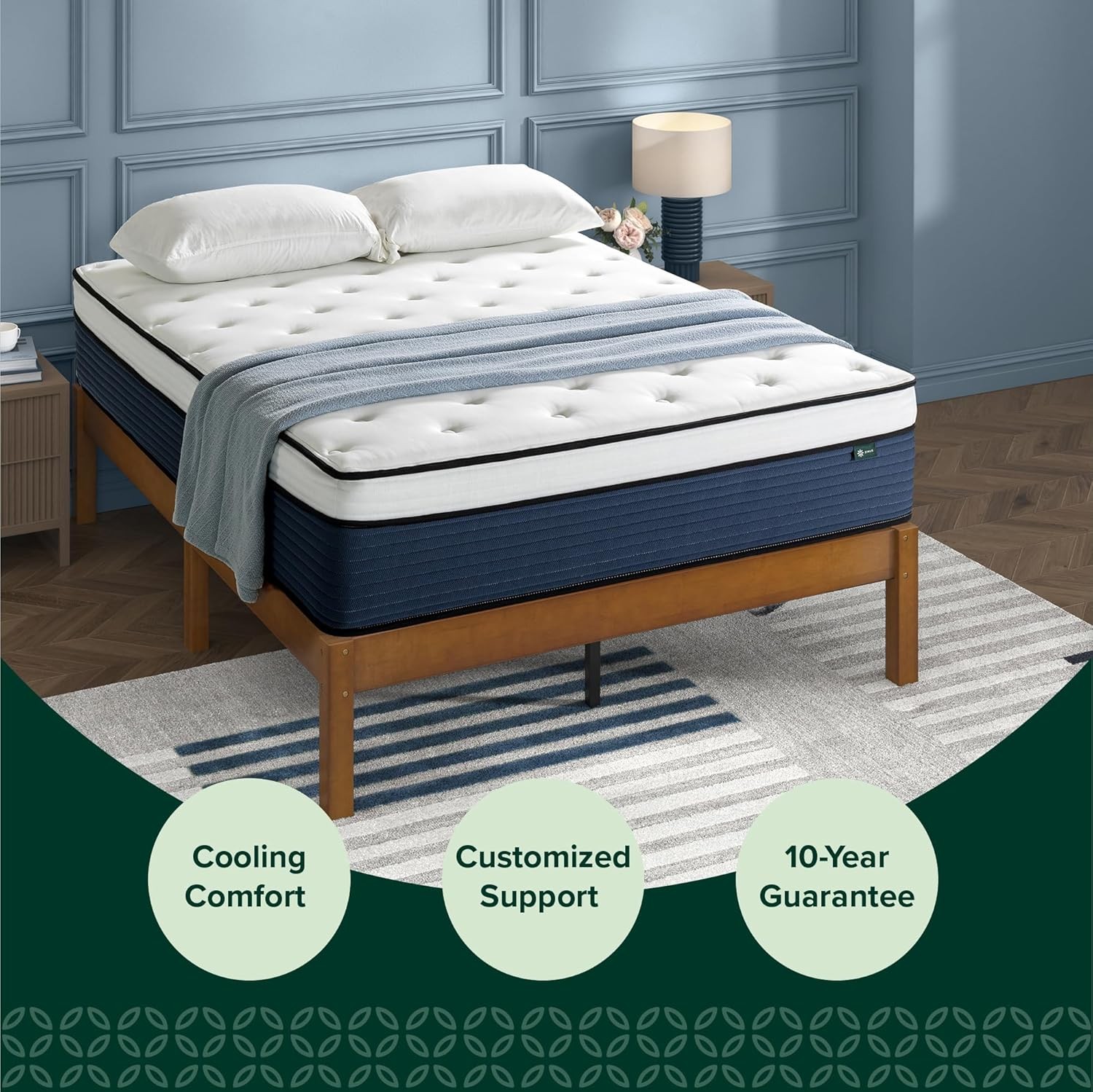 Zinus 14 Inch Cooling Comfort Hybrid Mattress Queen