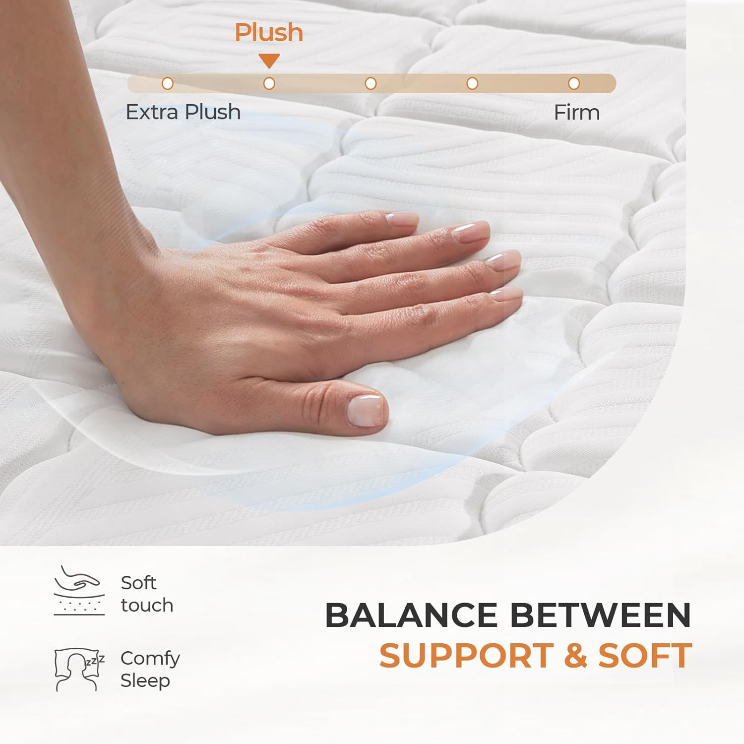 10″ Twin Mattress in a Box – Comfort Foam & Pocket Innerspring for Pain Relief