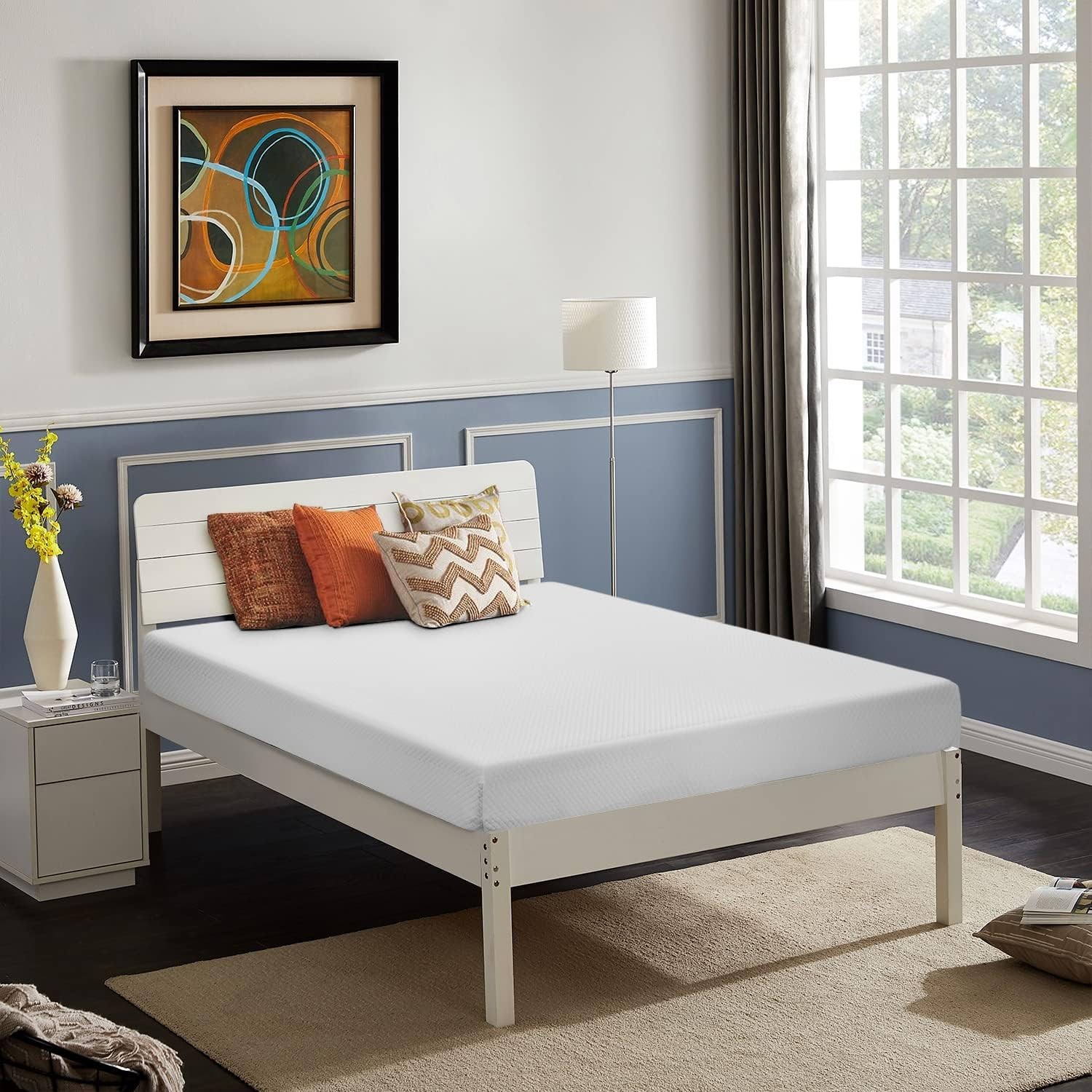 5 Inch Twin Mattress in White – Cooling Gel Memory Foam with Pressure Relief