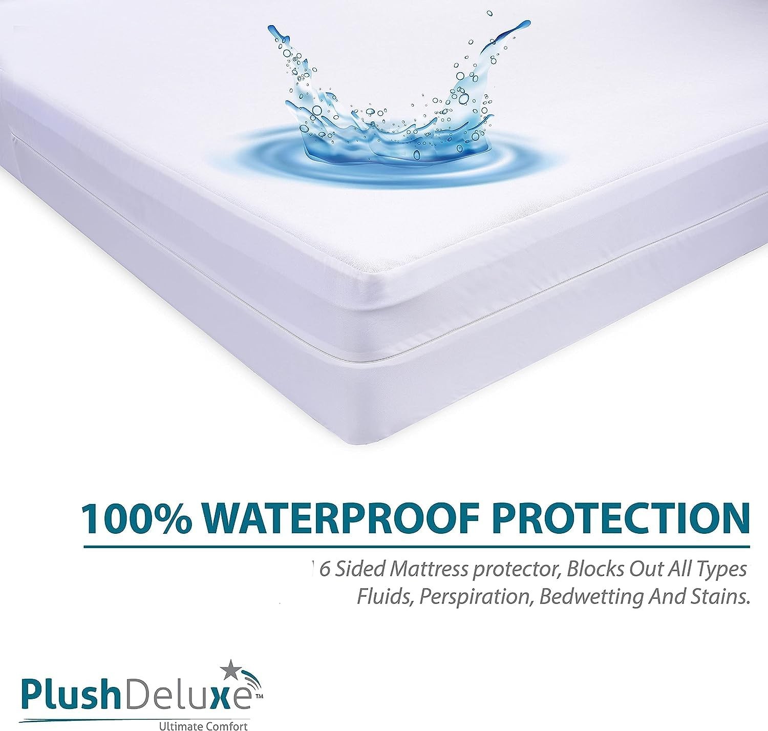 King Size Premium Mattress Encasement – Zippered Waterproof, Bedbug Proof Des…