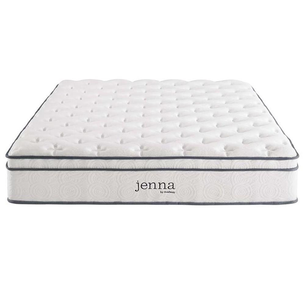 Pemberly Row 10″ Modern Innerspring and Foam California King Mattress in White