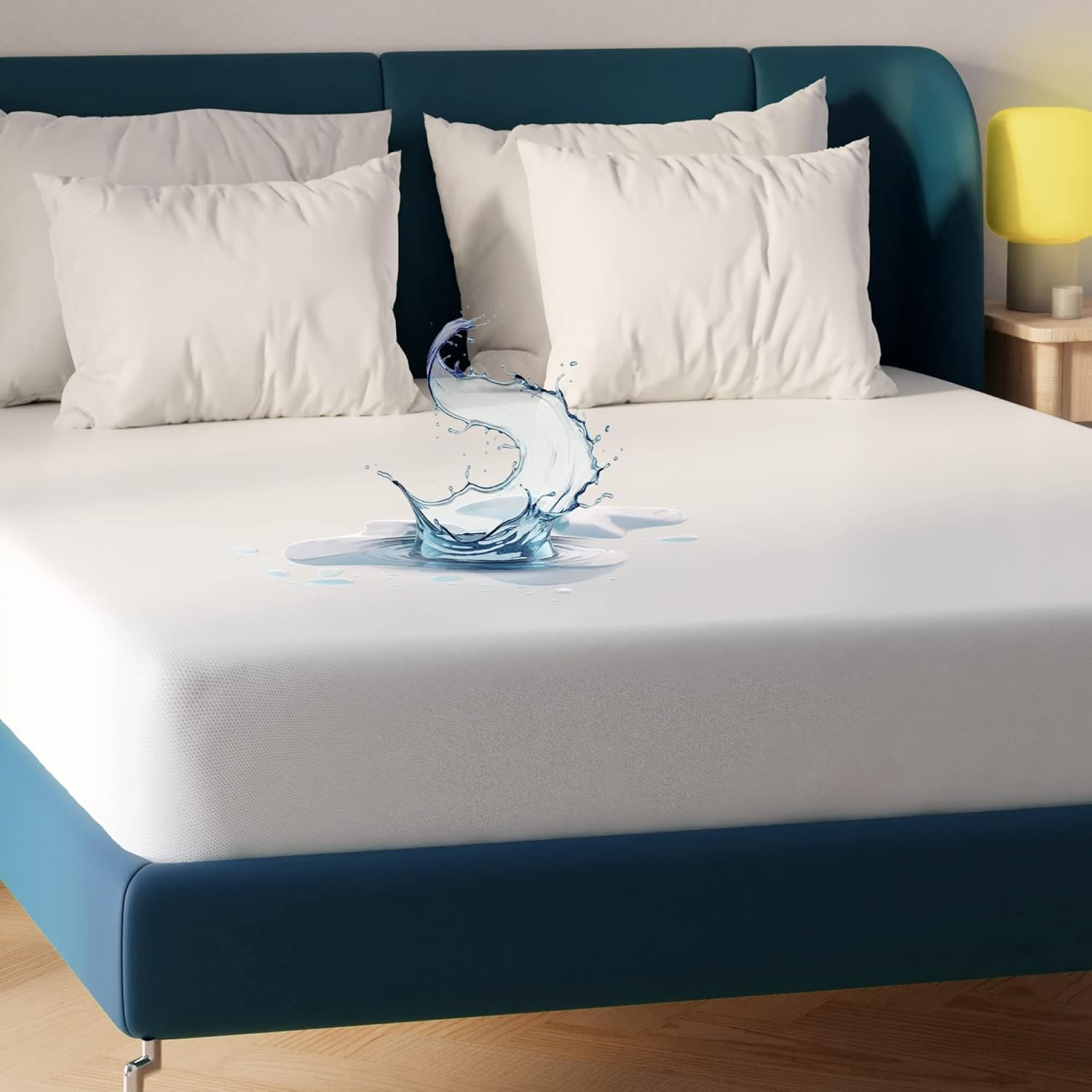 Niagara Waterproof Mattress Protector Queen 60×80 Cover Deep Queen, White